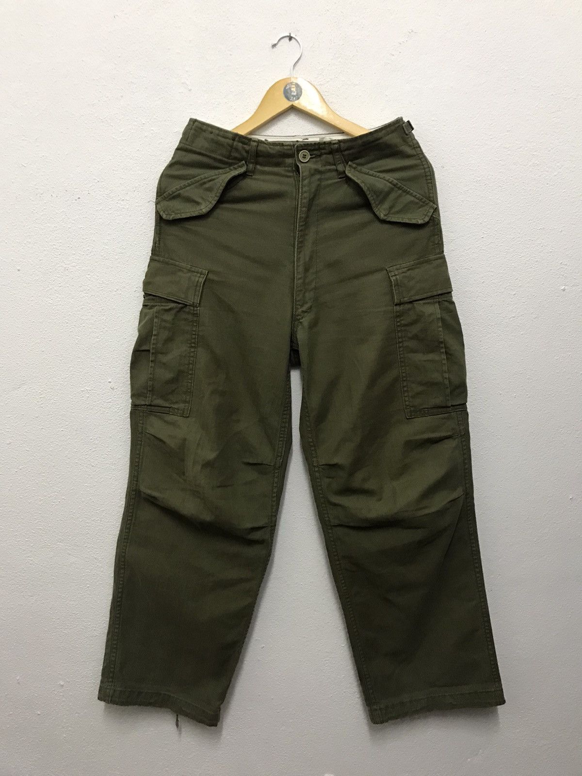 image of Comme Des Garcons Comme Des Garçons Tricot Cargo Pants in Army Green, Men's (Size 30)