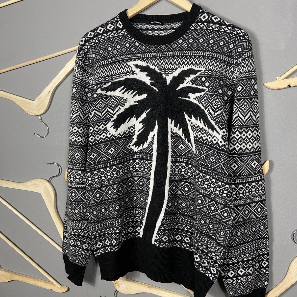 Diesel Diesel K-WALL Palm Pattern Sweater Size US L / EU 52-54 / 3 - 4 Thumbnail