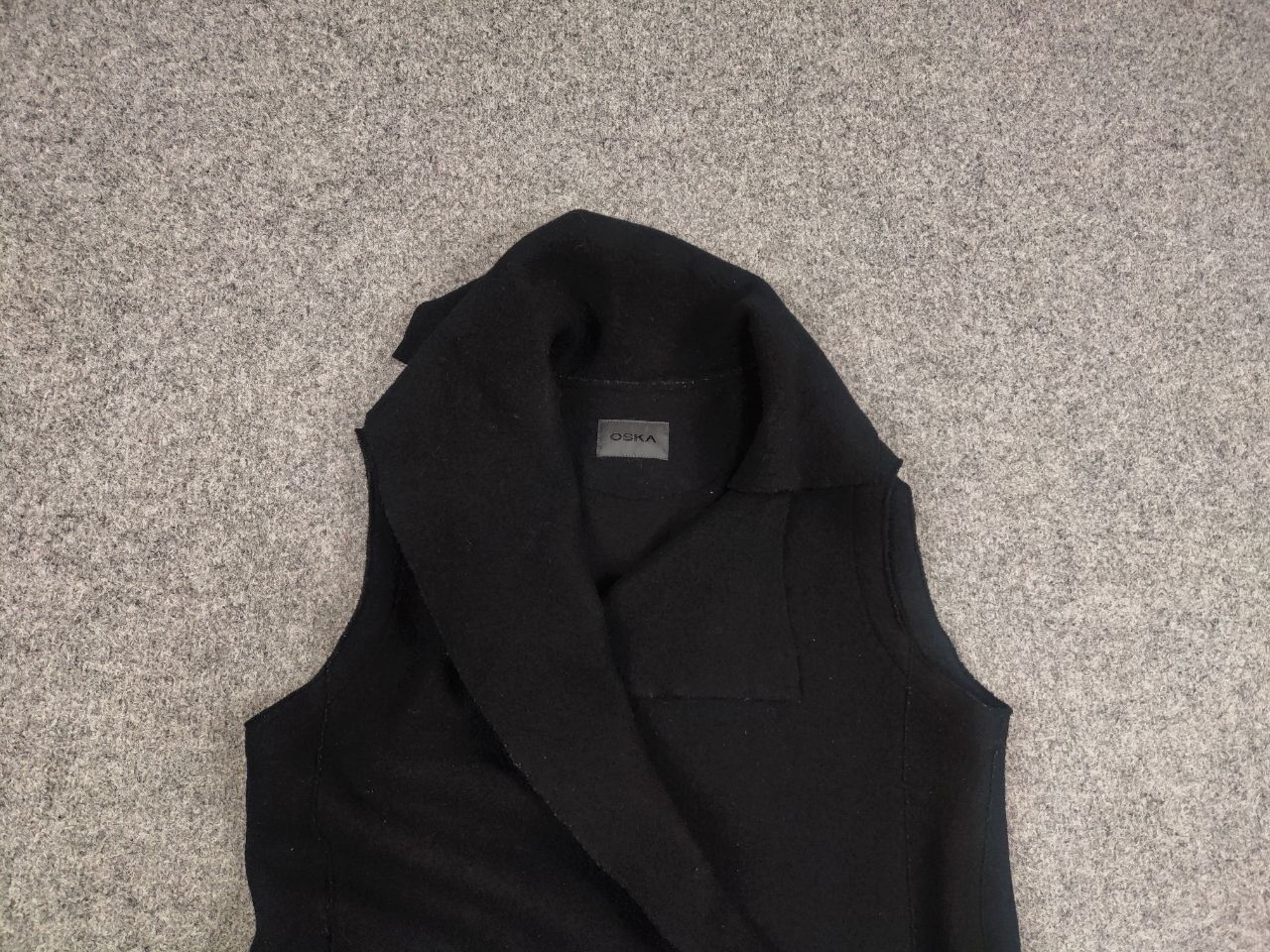 Other Oska Germany Design Black Wool Avant Garde Asymmetrical Vest Size M / US 6-8 / IT 42-44 - 5 Thumbnail