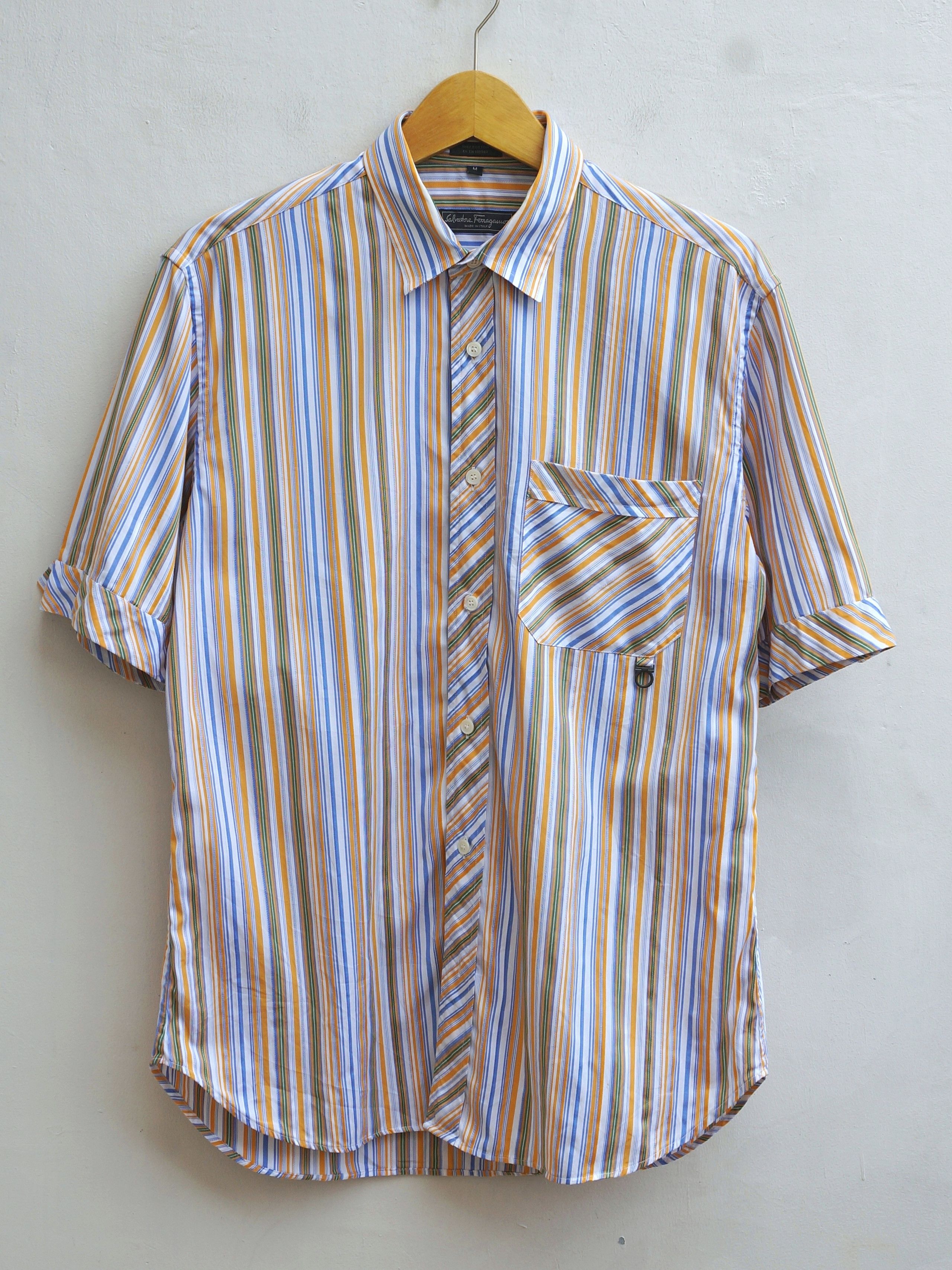 Salvatore Ferragamo Salvatore Ferragamo Striped Shirt Size US M / EU 48-50 / 2 - 1 Thumbnail