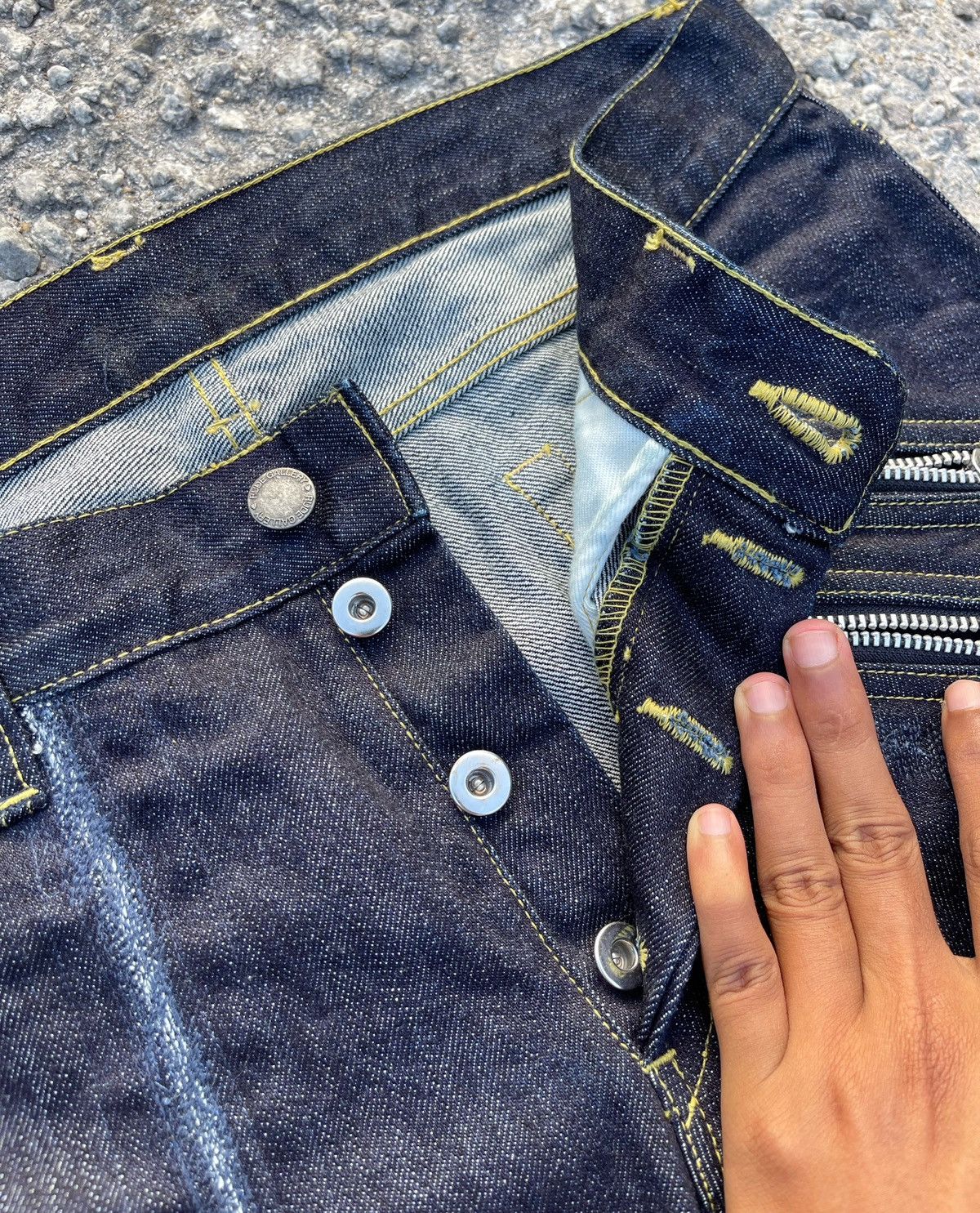 RUDE GALLERY 🔥 RUDE GALLERY JAPAN FLARE DENIM ZIPPER PANTS Size US 33 - 7 Thumbnail