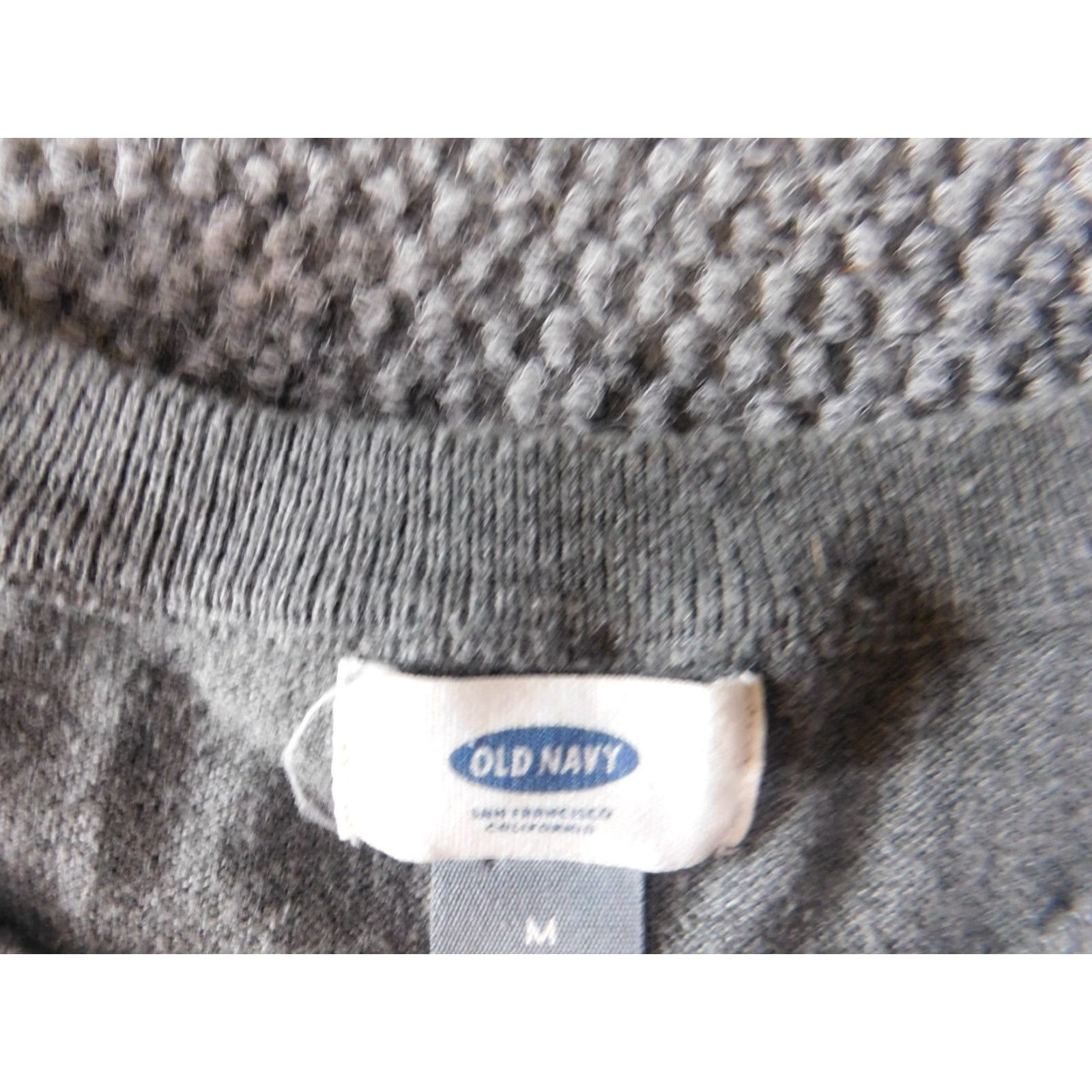 Old Navy Old Navy Womens Sweater Pullover V-Neck Gray M Casual Knit Puff Sleeve Button Bow Regular Size M Womens Size M / US 6-8 / IT 42-44 - 4 Thumbnail