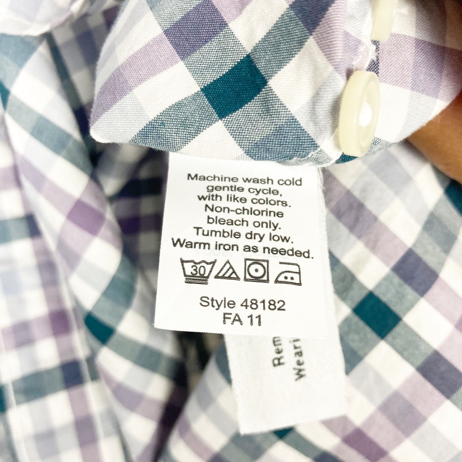 J.Crew J. Crew White Purple Gray Plaid Long Sleeve Button Down Sz L Size US L / EU 52-54 / 3 - 4 Thumbnail
