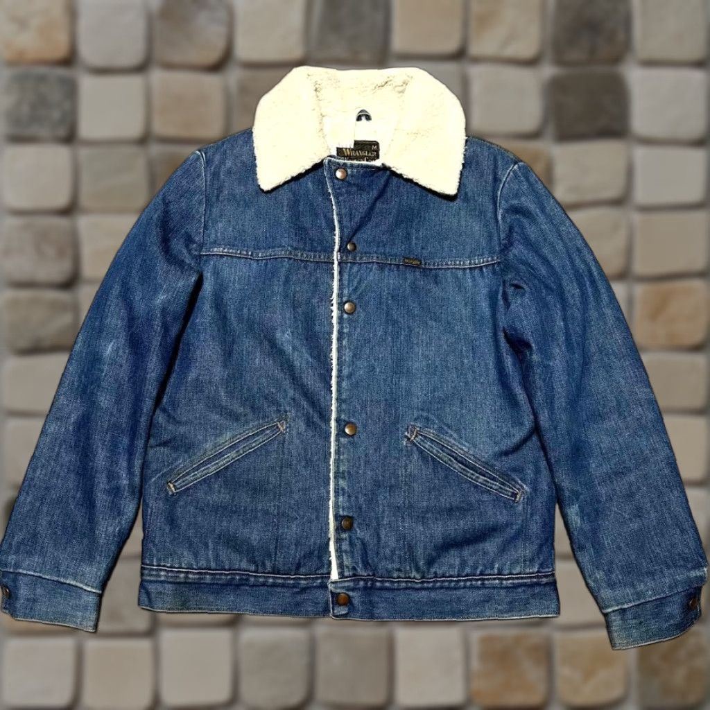 Vintage VINTAGE The REAL McCOY’S Wrangler Lunch Jacket Denim Indigo M Men's USA 70s Western size M Size US M / EU 48-50 / 2 - 1 Thumbnail