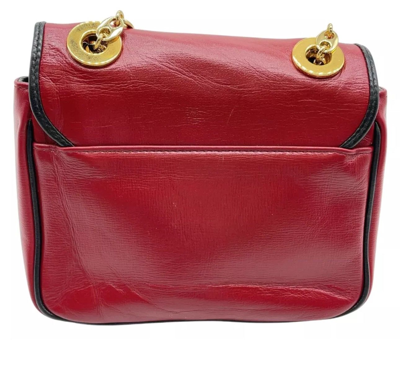 Gucci Authentic GUCCI G Interlocking Leather Chain Red Size ONE SIZE - 2 Thumbnail