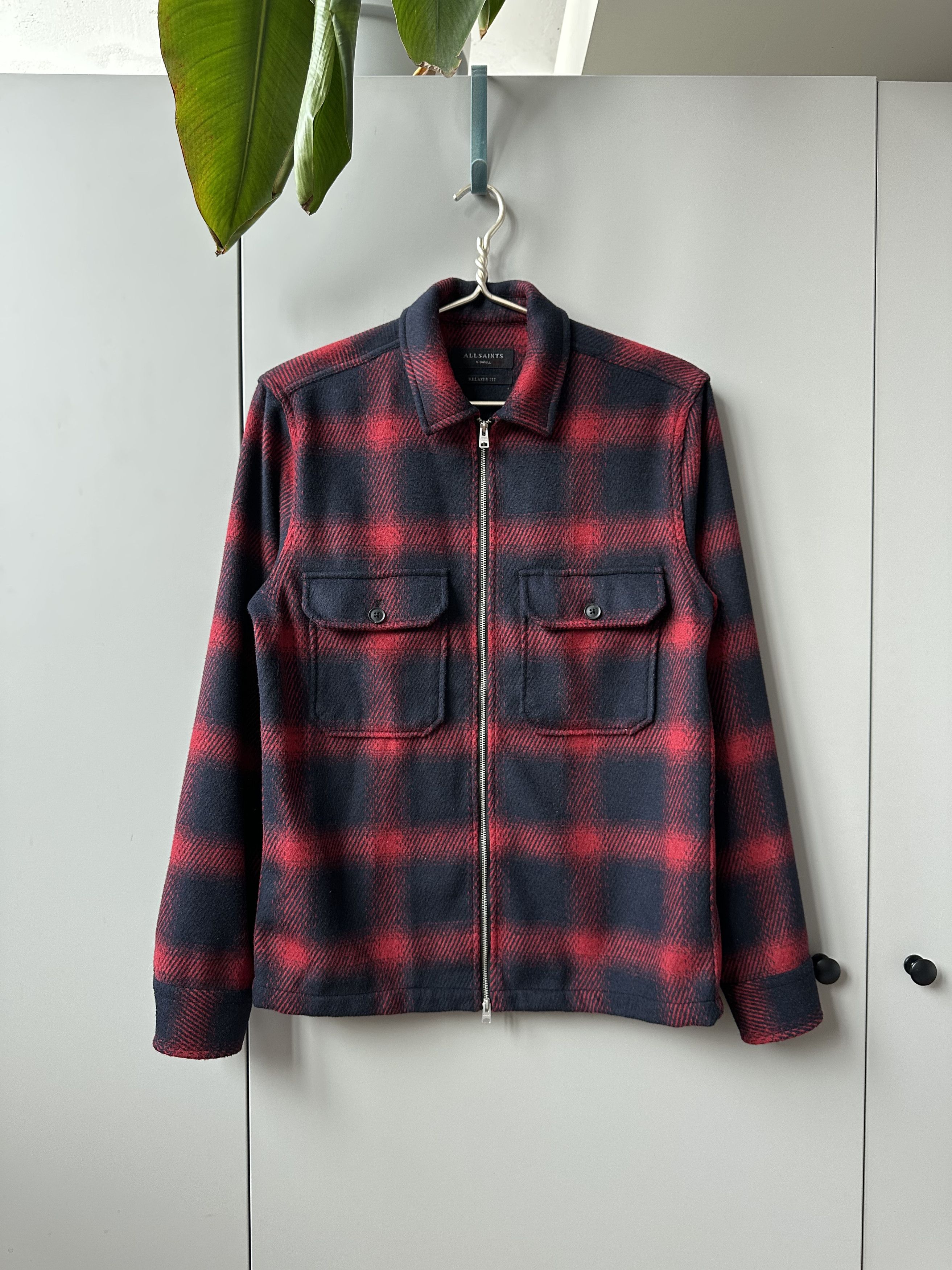 Allsaints Allsaints Wool Blend Checkered Overshirt Coat Jacket Men's Size US S / EU 44-46 / 1 - 2 Thumbnail