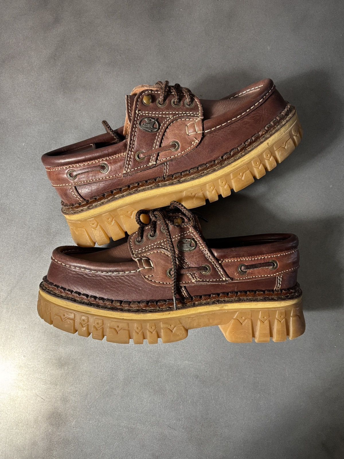 Vintage Y2K Vintage Lug Sole Moc Toe Boat Shoe Chunky Loafer Raver Size US 9.5 / EU 42-43 - 2 Thumbnail