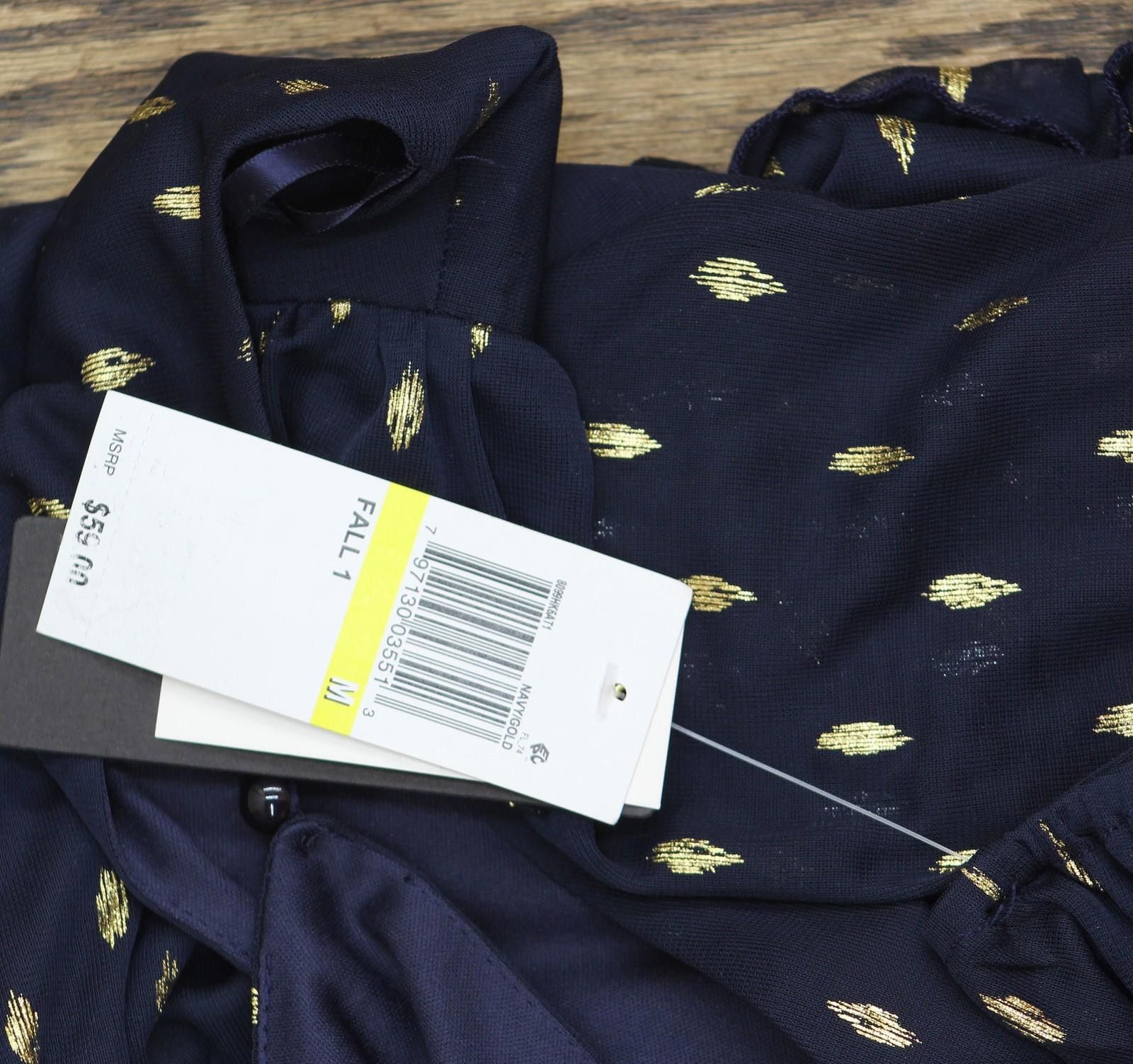 Other City Studios Jersey Fit Mini Dress Navy Blue / Gold M Size M / US 6-8 / IT 42-44 - 3 Thumbnail