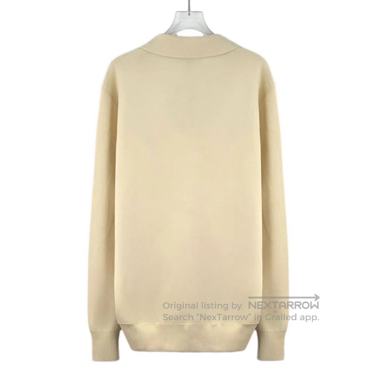 Loro Piana Loro Piana Beige Wool Turn-down Collar Long Sleeve Knit Sw Size US XL / EU 56 / 4 - 2 Thumbnail