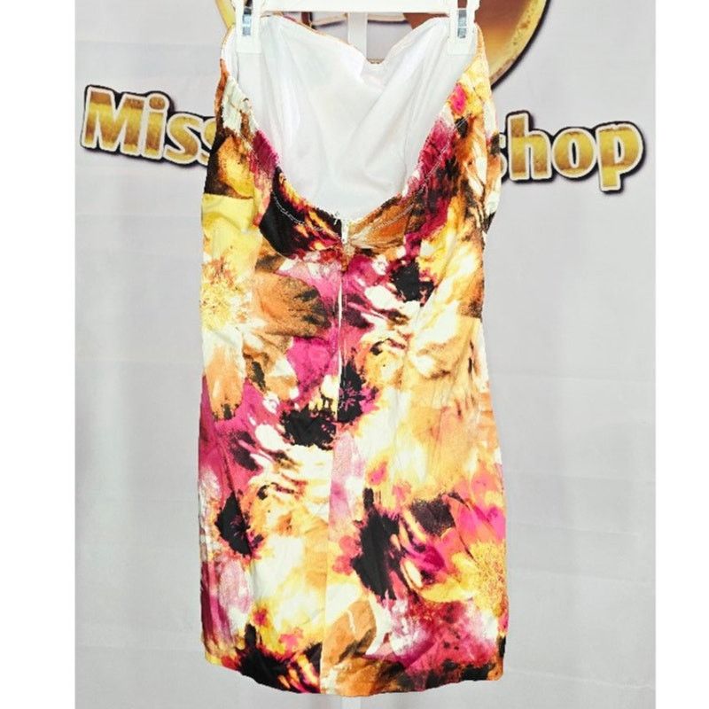 Other Speechless Strapless Floral Print Dress Multicolor Size 13 Size XL / US 12-14 / IT 48-50 - 2 Thumbnail
