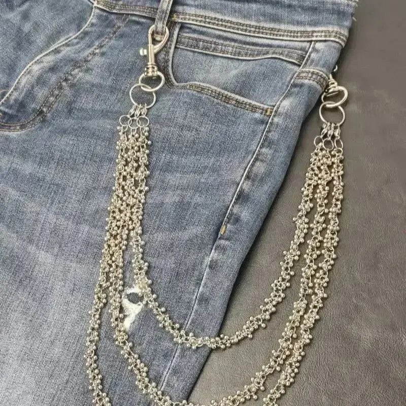 Jewelry Bead Flower Three Tier Silvery Pants Chain Size ONE SIZE - 6 Thumbnail
