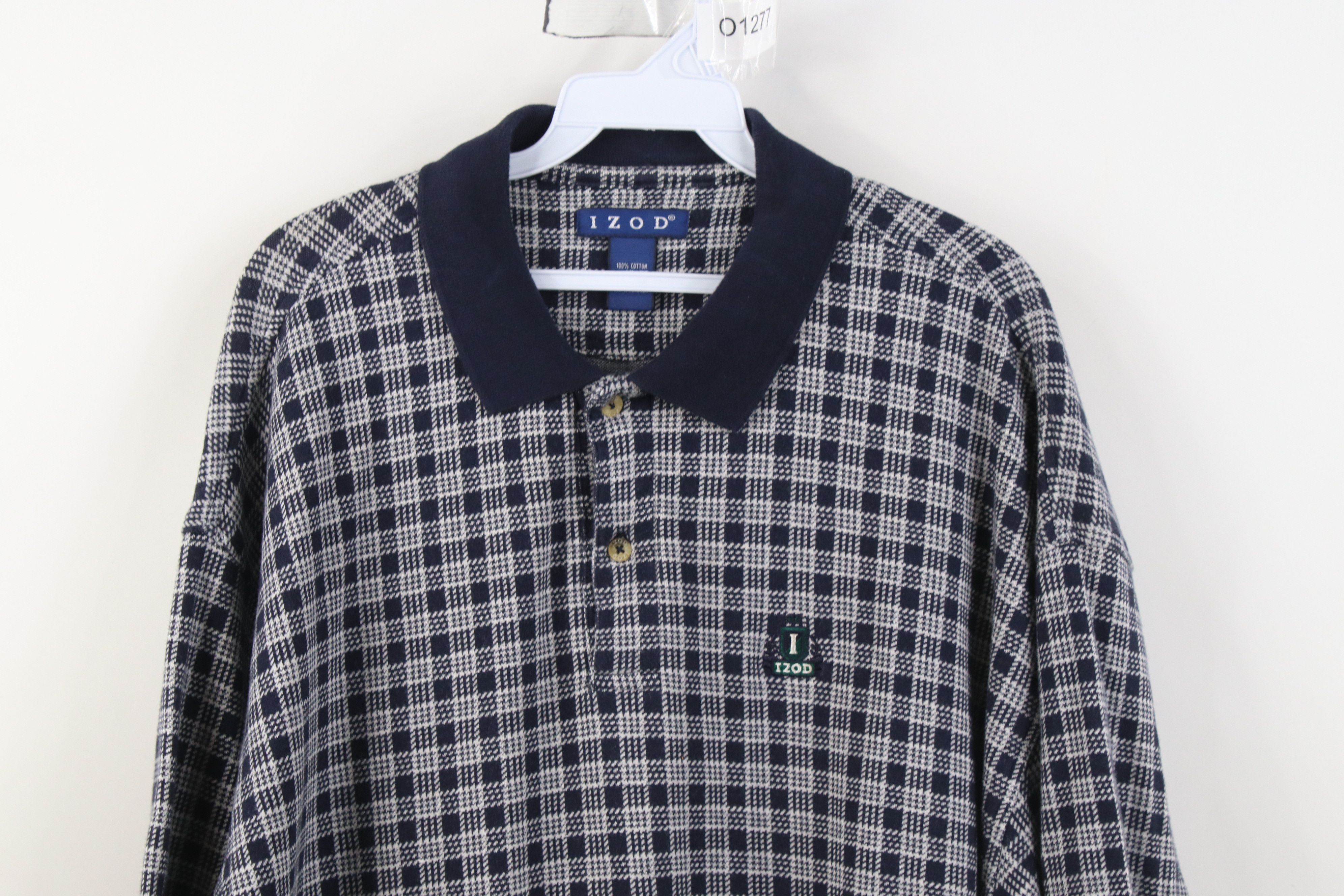 Vintage Vintage 90s Streetwear Plaid Baggy Fit Knit Golf Polo Shirt Size US XL / EU 56 / 4 - 2 Thumbnail