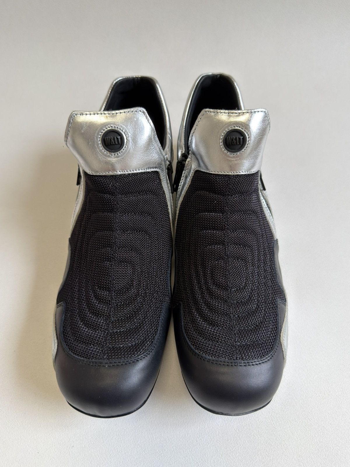 Walter Van Beirendonck 1990s Black/Silver Moto Tech Sneakers Size US 10 / EU 43 - 10 Thumbnail