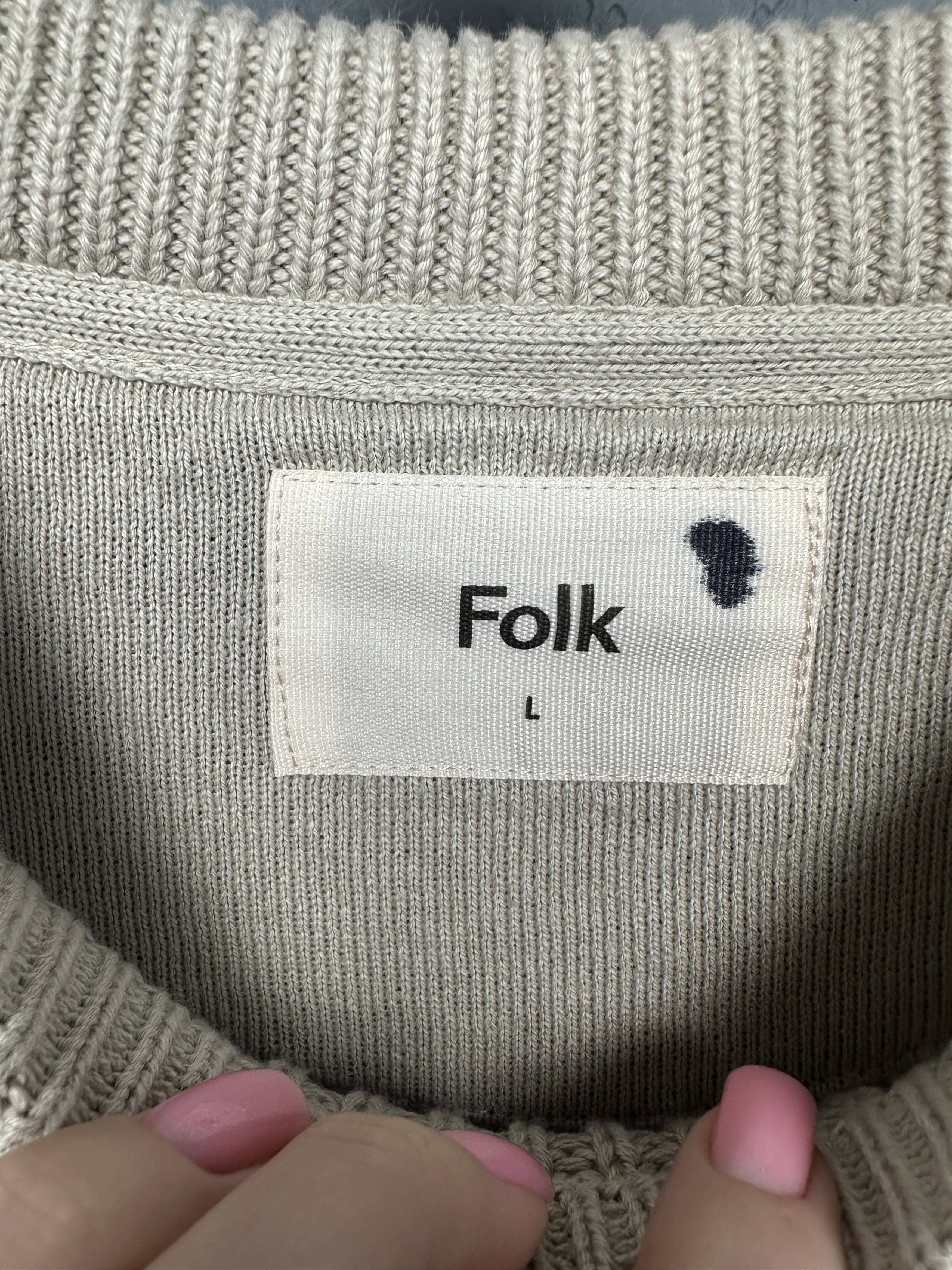 Folk NEW!! Folk Mens Crew Neck Knit Sweater Size US L / EU 52-54 / 3 - 5 Thumbnail