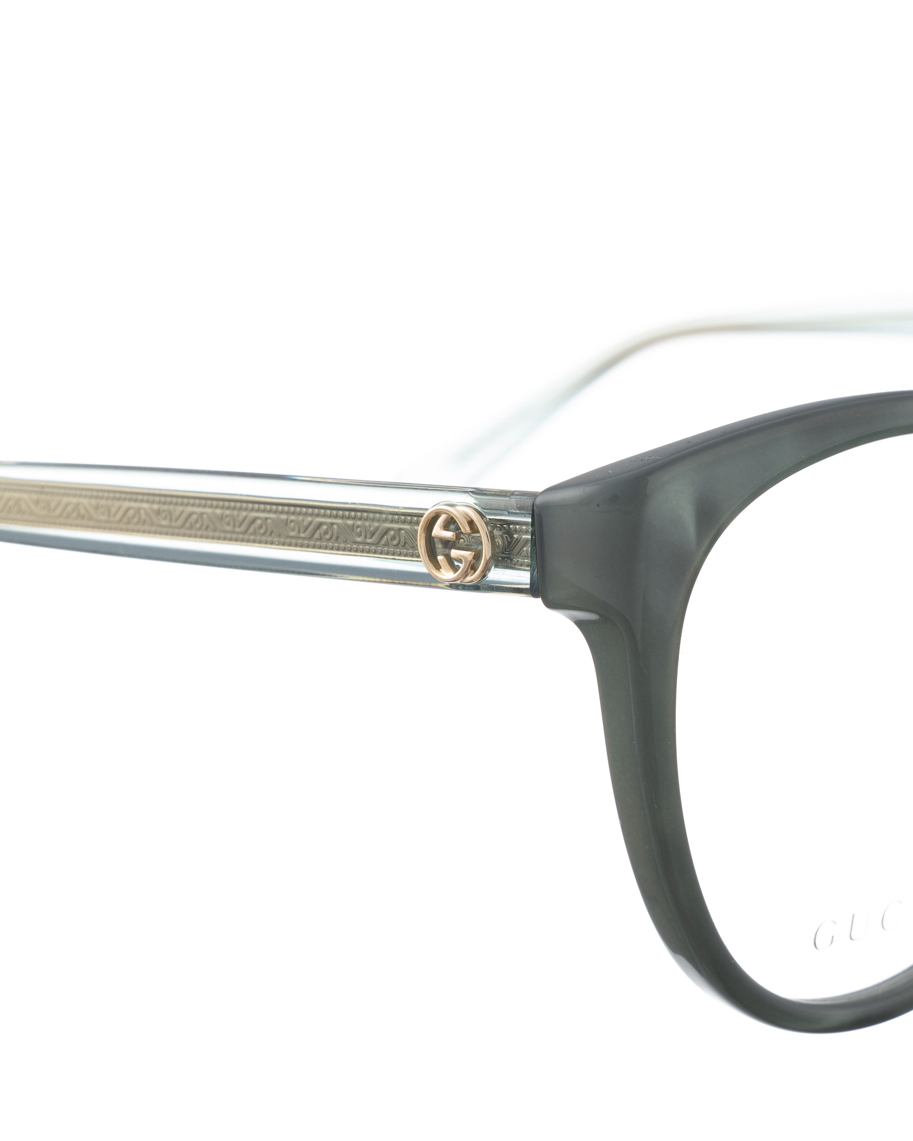 Gucci Gucci 00s Teal Pearl Glasses with Gold Details Size ONE SIZE - 3 Thumbnail