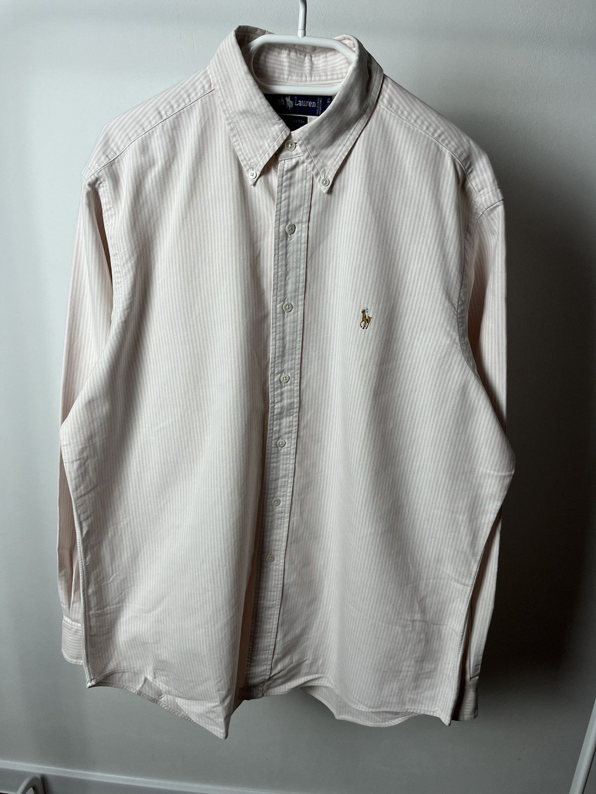 Polo Ralph Lauren × Vintage Polo Ralph Lauren Pink Men's Baggy Fit Button Up Shirt Size US L / EU 52-54 / 3 - 3 Thumbnail