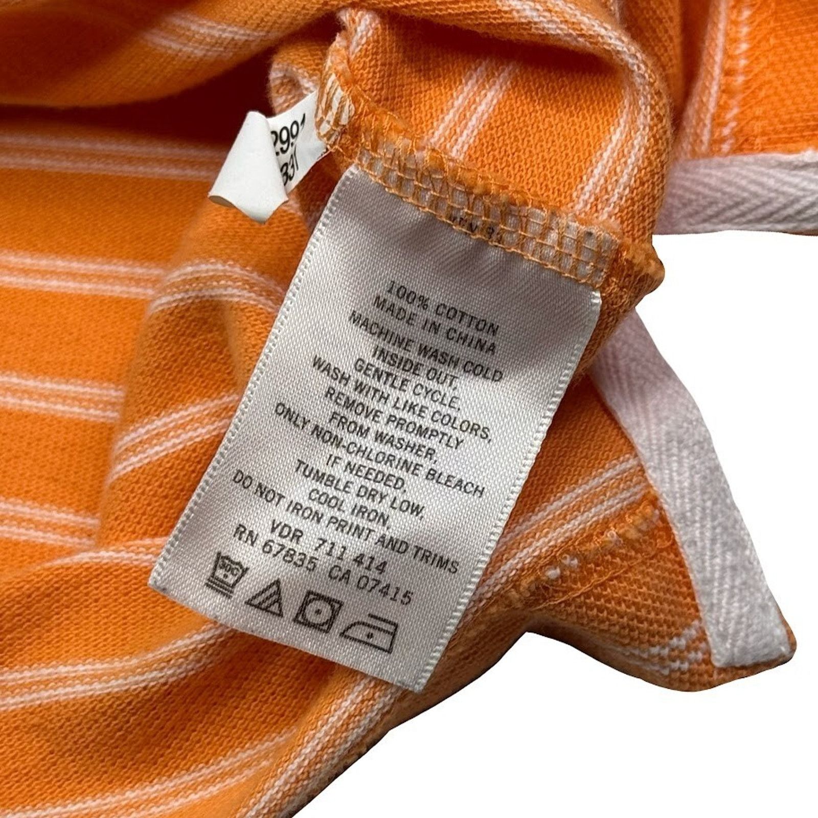 Nautica Nautica Men's Classic Fit Tee Striped Polo Shirt Orange XL Size US XL / EU 56 / 4 - 6 Thumbnail