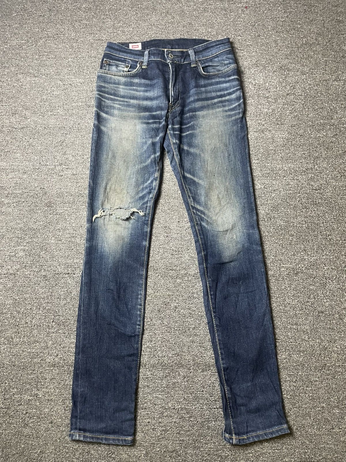 Edwin × Vintage EDWIN Distressed Denim Ripped Jeans (111) Size US 27 - 1 Thumbnail