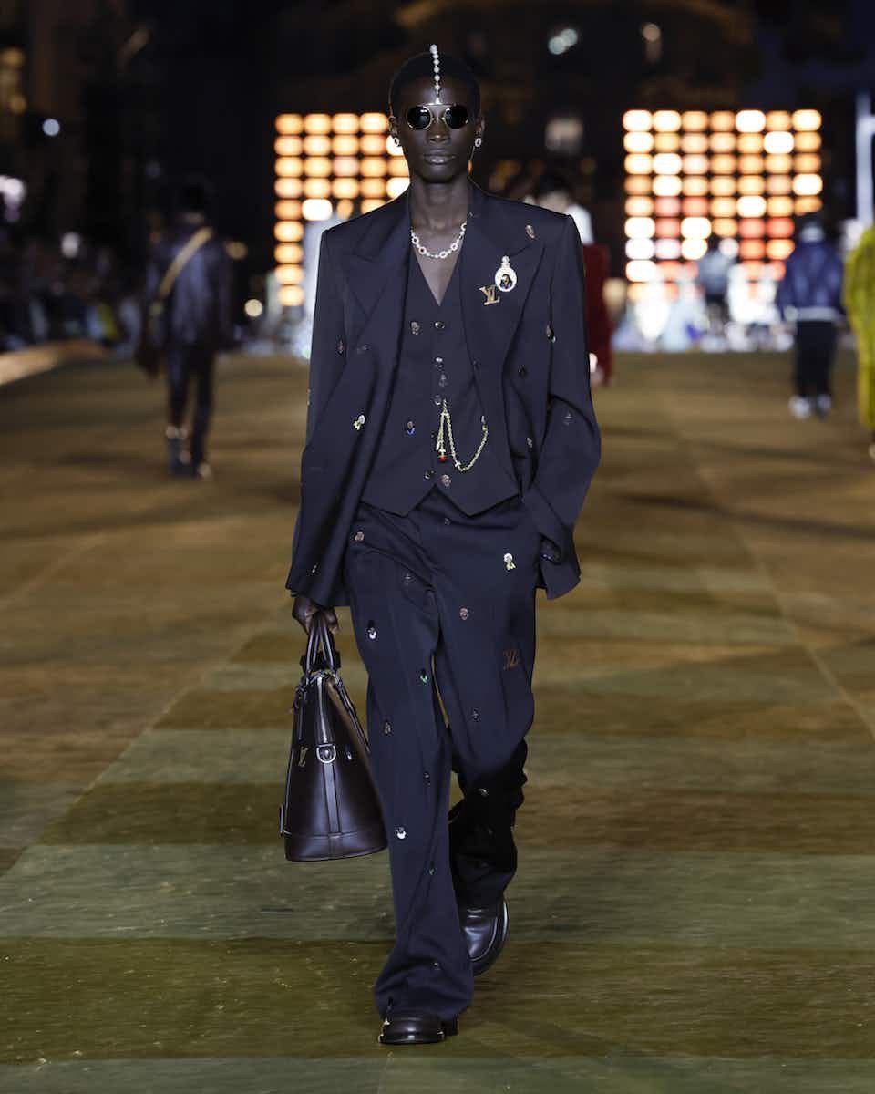 VUITTON キャップ Technical Cotton Track Top Embellished With Pearls - Men