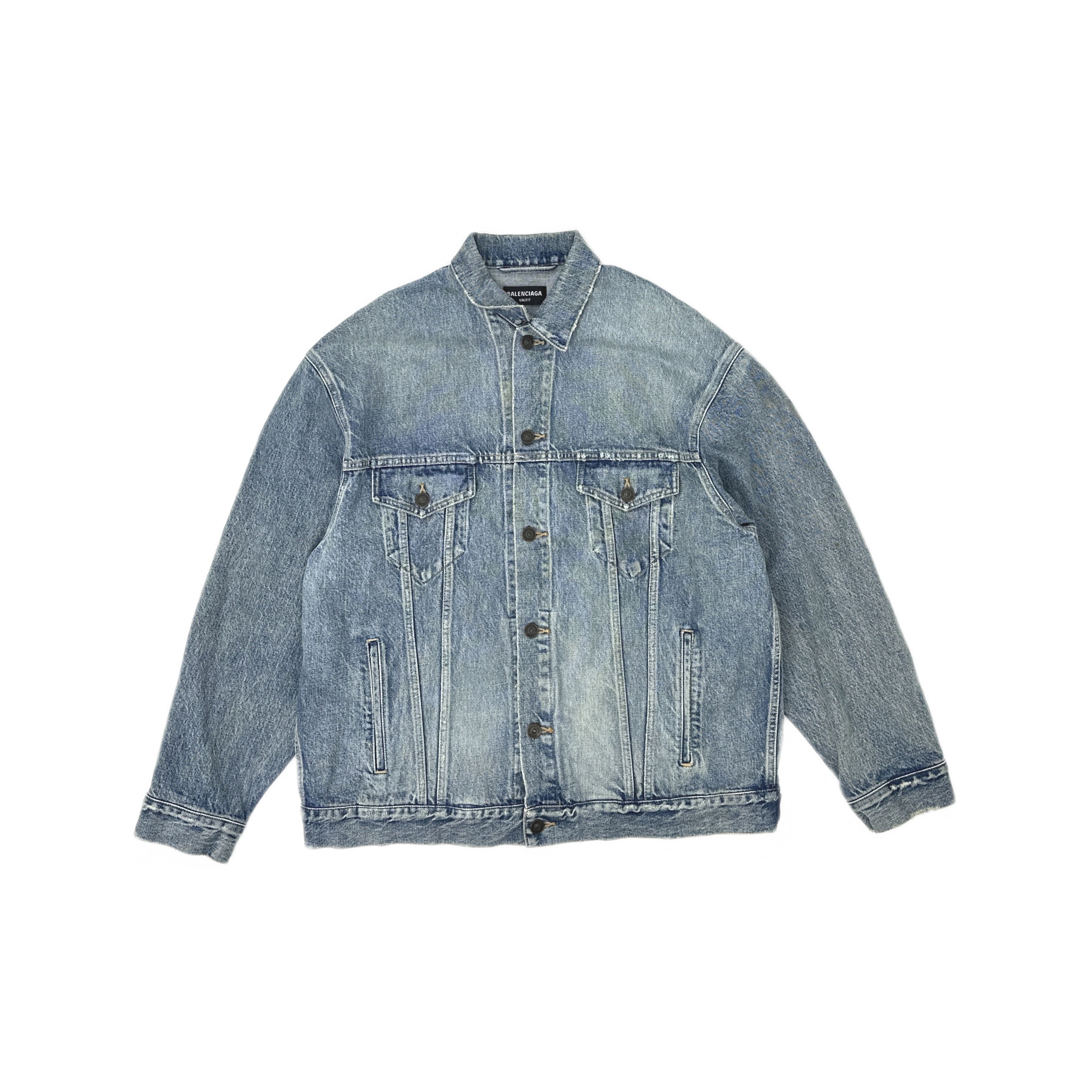 Balenciaga Balenciaga Crest Logo Denim Jacket Size M Size US M / EU 48-50 / 2 - 1 Thumbnail