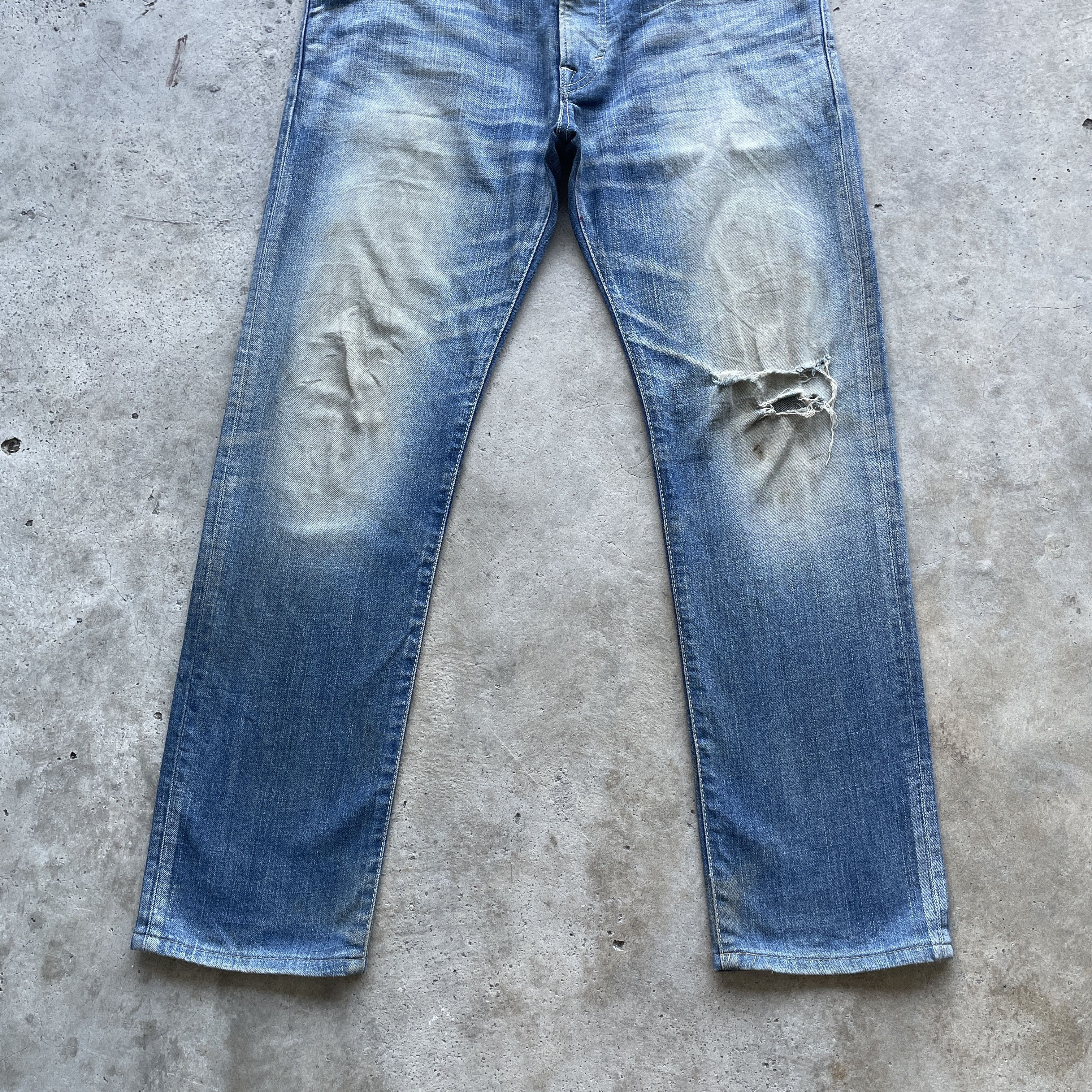 Edwin × Japanese Brand VINTAGE EDWIN DISTRESSED DENIM FADED RUSTY PANTS JEANS W36 Size US 36 / EU 52 - 4 Thumbnail