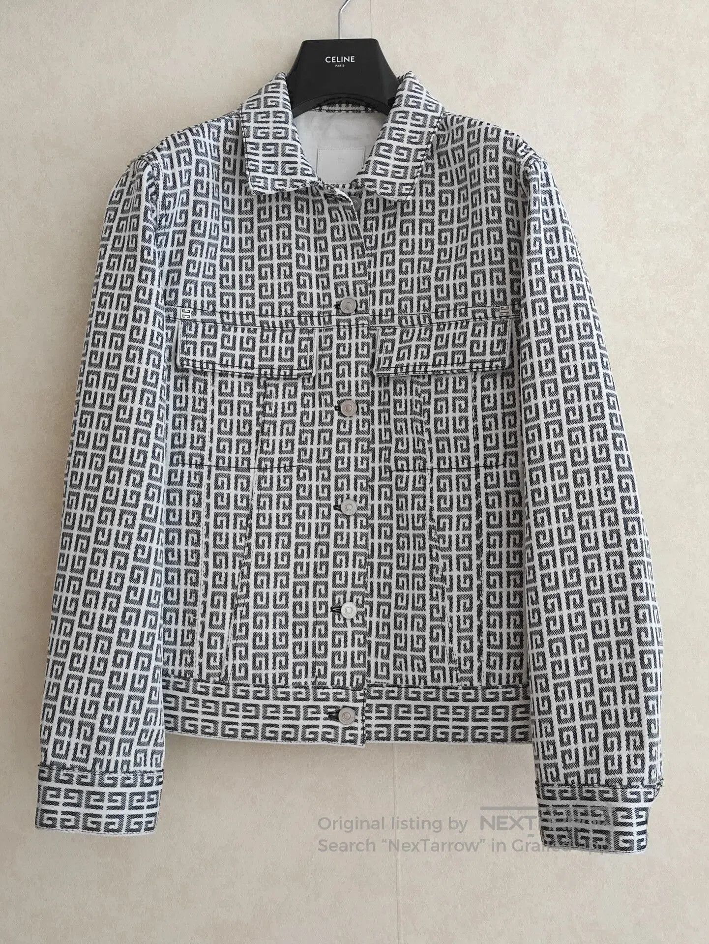 Givenchy Givenchy 4G Logo White Denim Jacket. Size US S / EU 44-46 / 1 - 1 Thumbnail