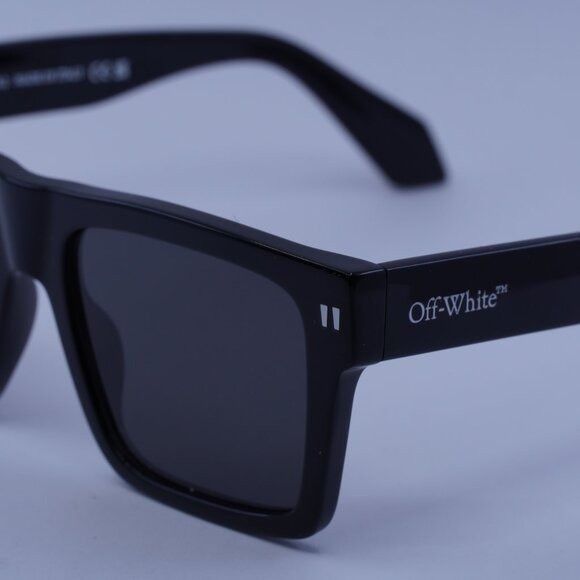 Off-White Off-White OERI109 LAWTON 1007 Sunglasses Black Square Frame Size ONE SIZE - 4 Thumbnail