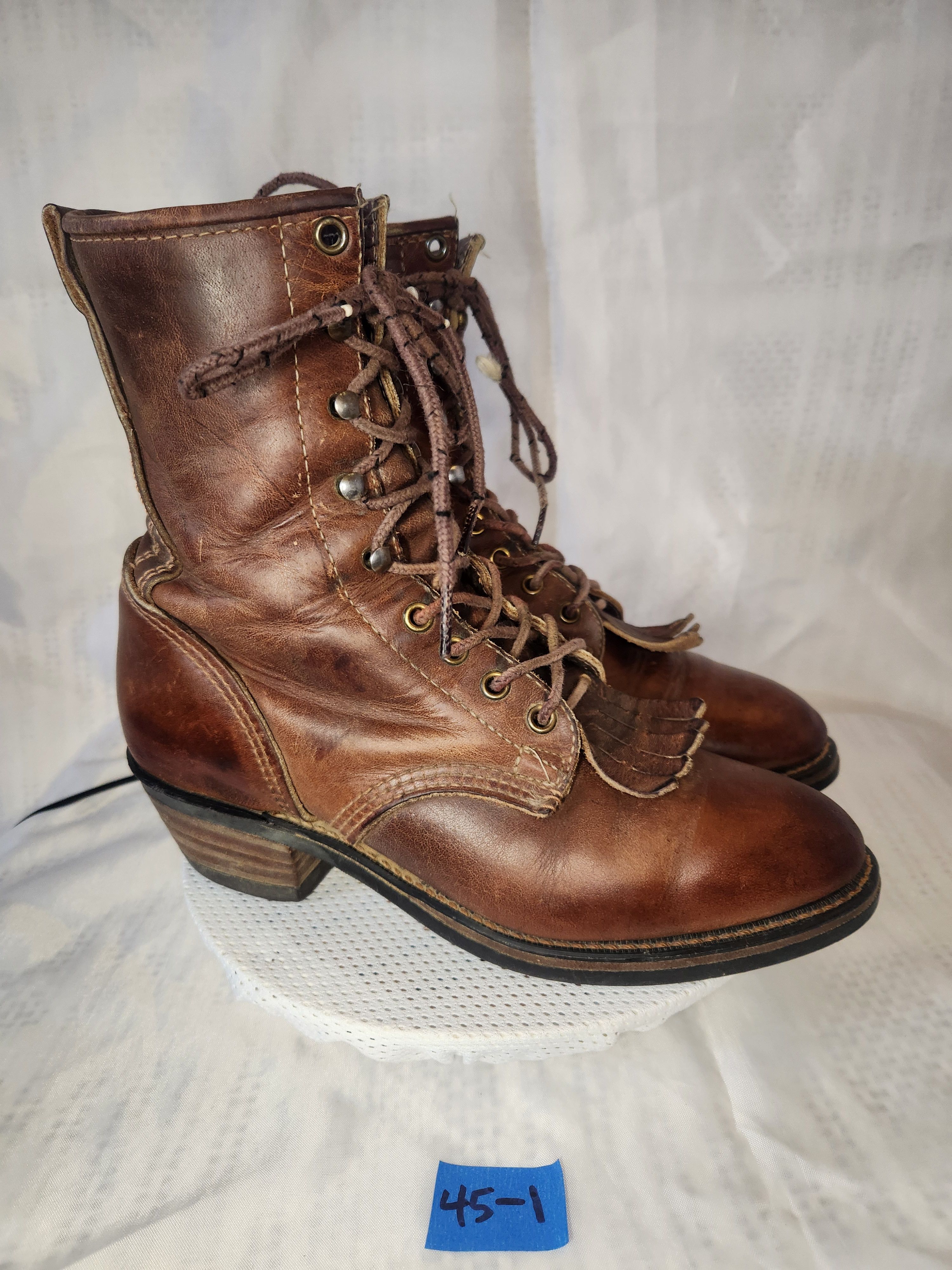 Durango LOGGER VICTORIAN GRANNY LACEUP Size US 7 / IT 37 - 5 Thumbnail