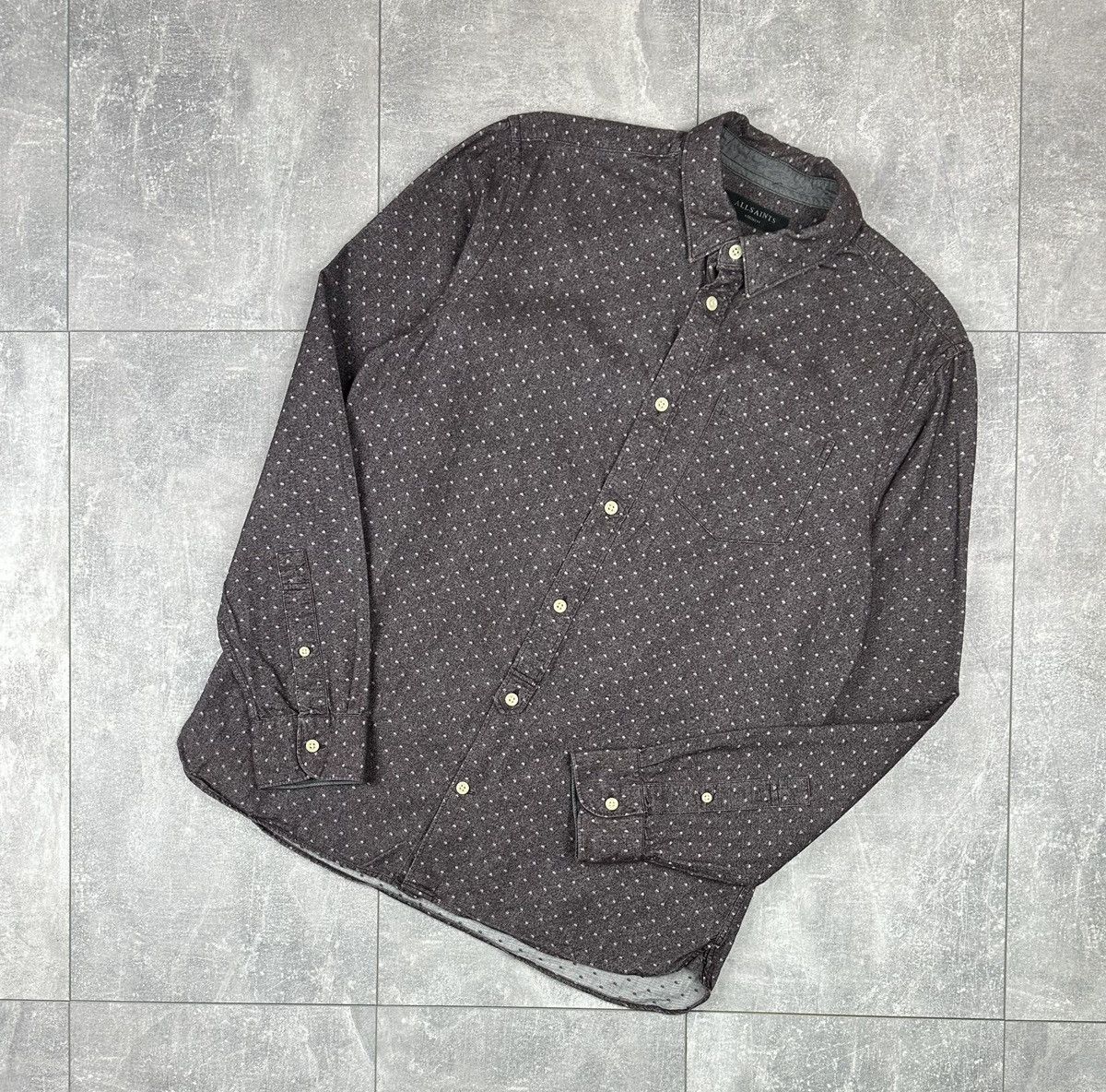 Allsaints Allsaints Cresco Long Sleeve Flannel Shirt Button Up Size US M / EU 48-50 / 2 - 2 Thumbnail
