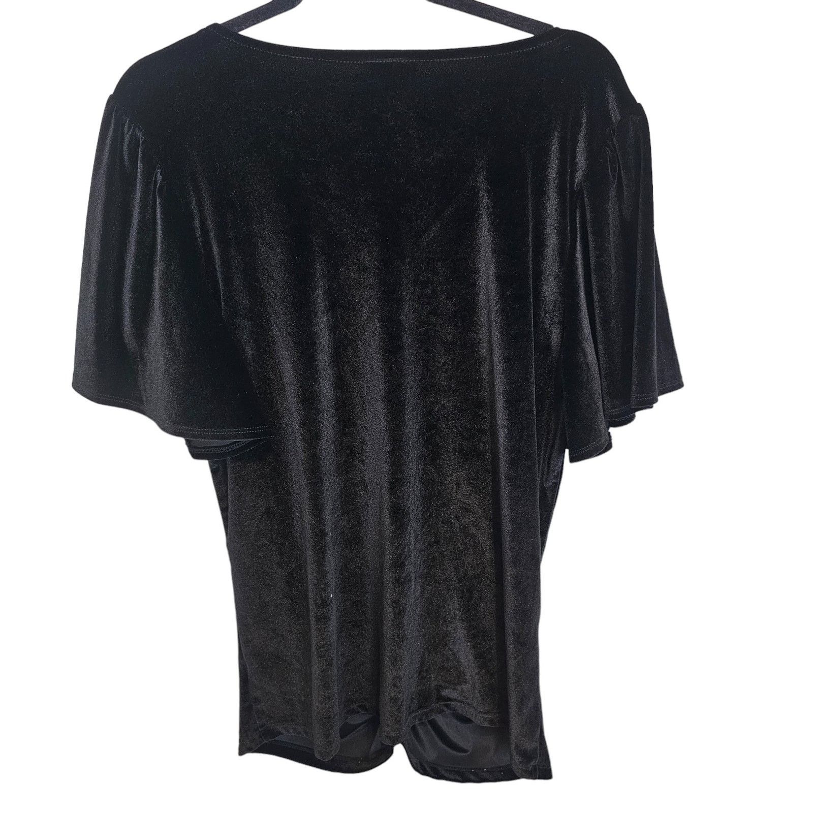 Torrid Torrid Womens Ruched Front Velvet V-Neck Top 2X Whimsigoth Size XXL / US 16-18 / IT 52-54 - 8 Thumbnail