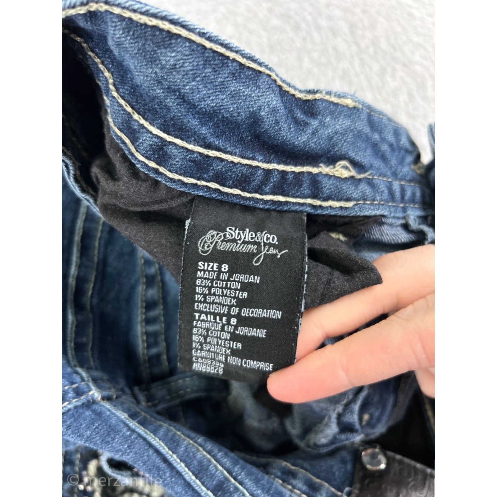 Vintage Style&Co Jeans Womens 8P Black Denim Bootcut Low Rise 26x27 Cotton Blend 27 Inseam 5-Pocket Womens Jeans Men? Size 30" / US 8 / IT 44 - 4 Thumbnail