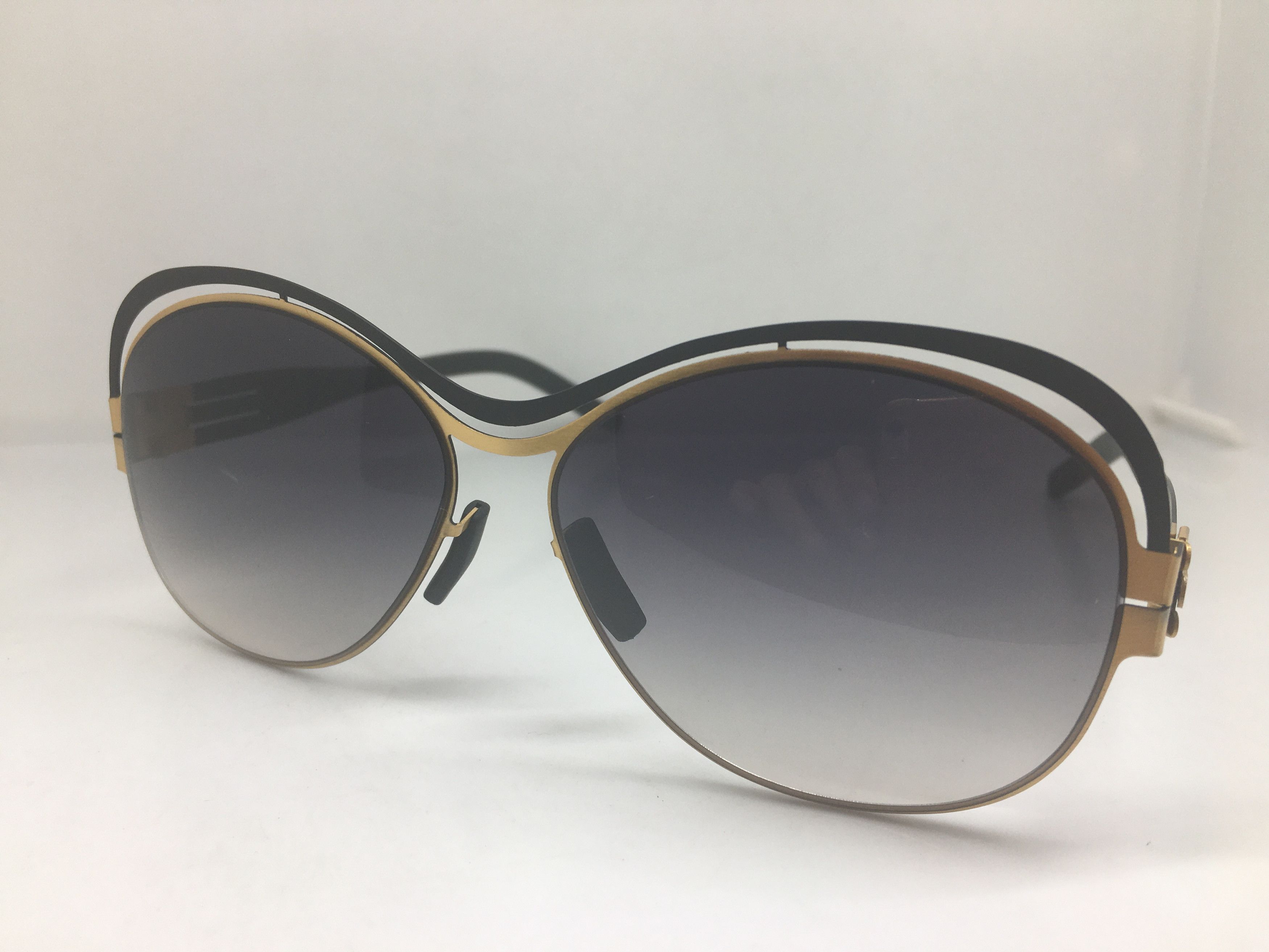 Other Matte Black Gold Alloy Aviator Sunglasses Frame Size ONE SIZE - 3 Thumbnail