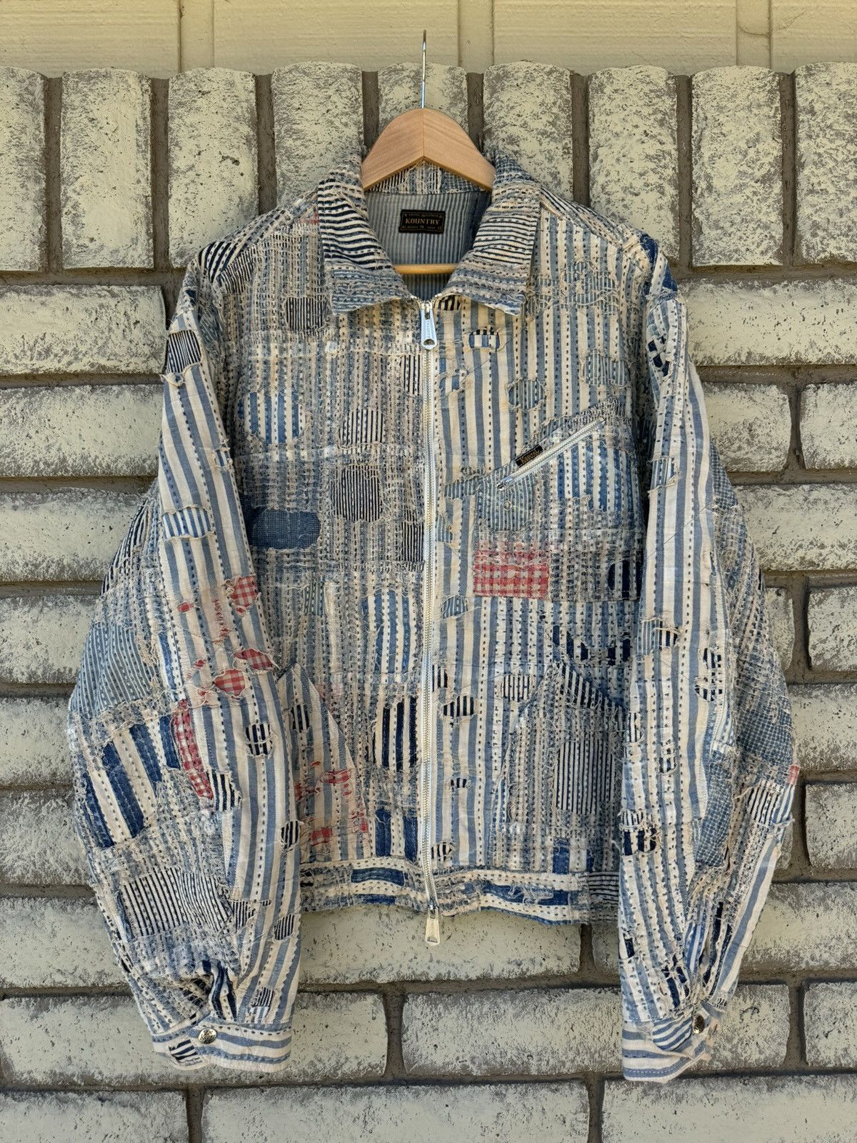 Kapital × Kapital Kountry Liberty Boro Jacket - hickory stripe