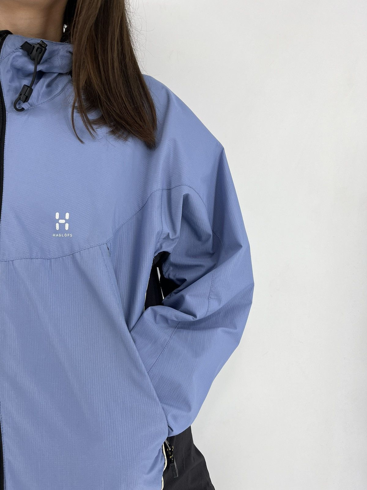 Haglofs × Vintage Women’s Woman Haglöfs Windbreaker Jacket Blue Nylon Size L Size M / US 6-8 / IT 42-44 - 7 Thumbnail