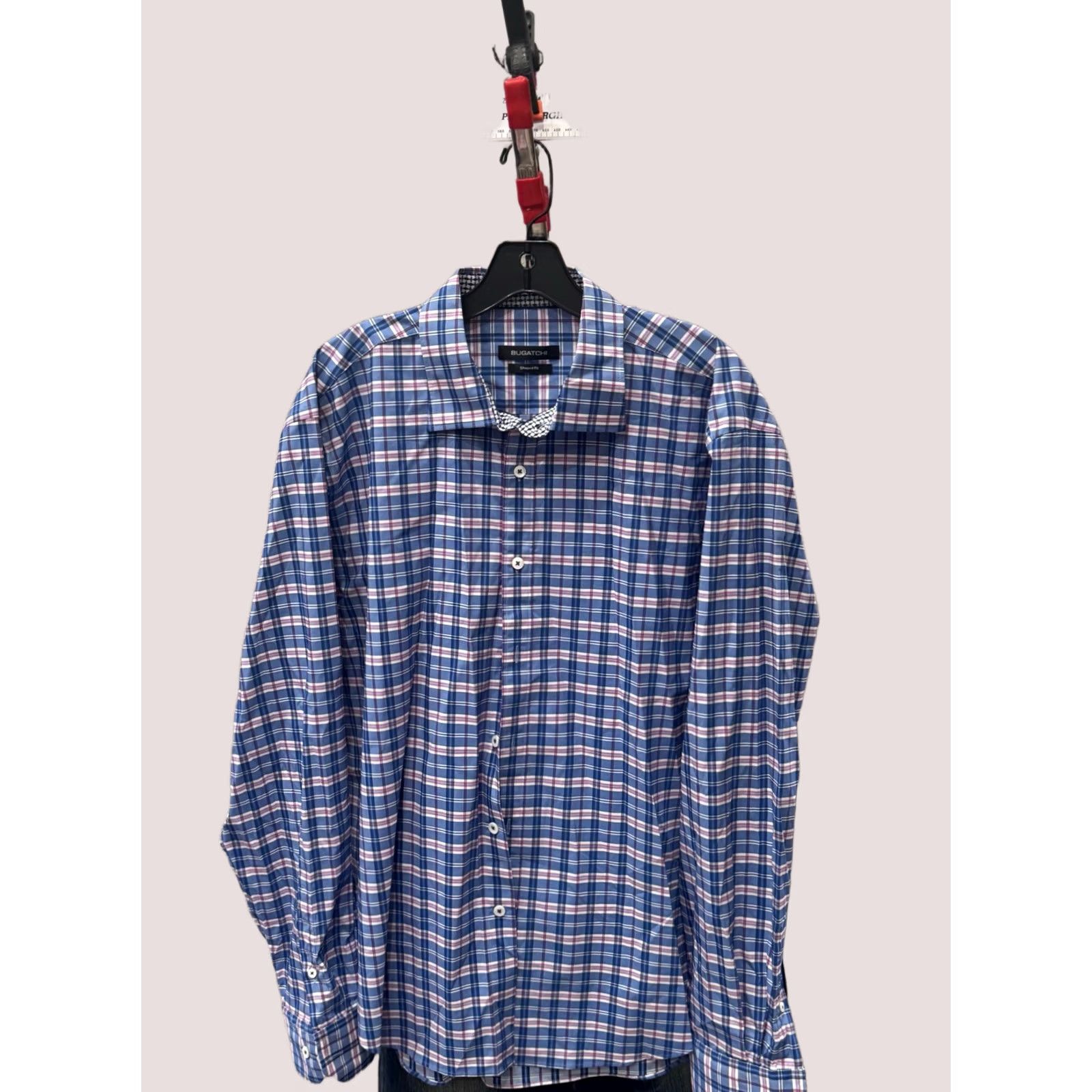 BUGATCHI Bugatchi Uomo Nylon Plaid LONG SLEEVE SHIRT XL Multicolor Mens XS? Size US XL / EU 56 / 4 - 1 Thumbnail