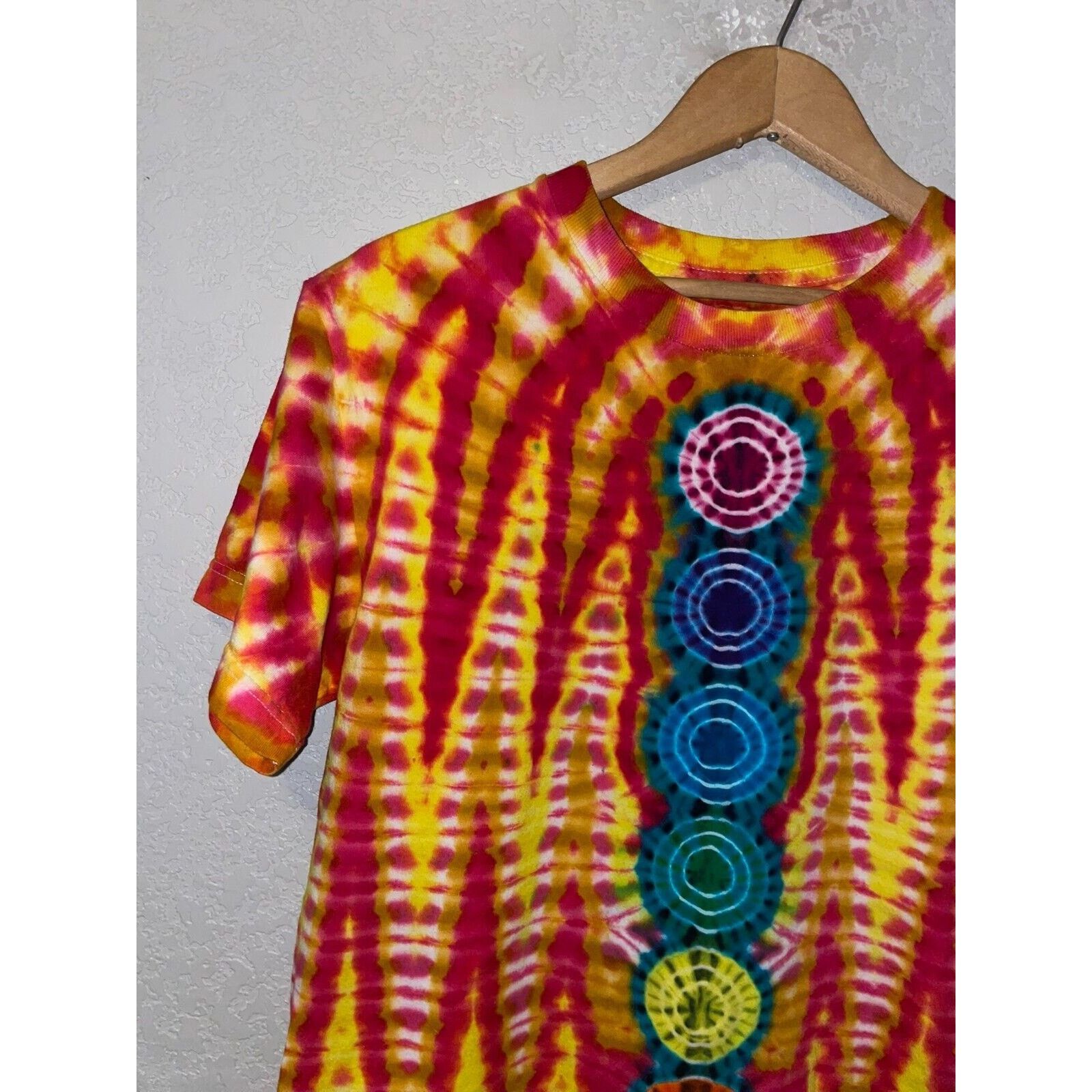 Other Y2K Tye Dye Circles Circle Multicolor Shirt Tee Short Sleeve Size US M / EU 48-50 / 2 - 6 Thumbnail