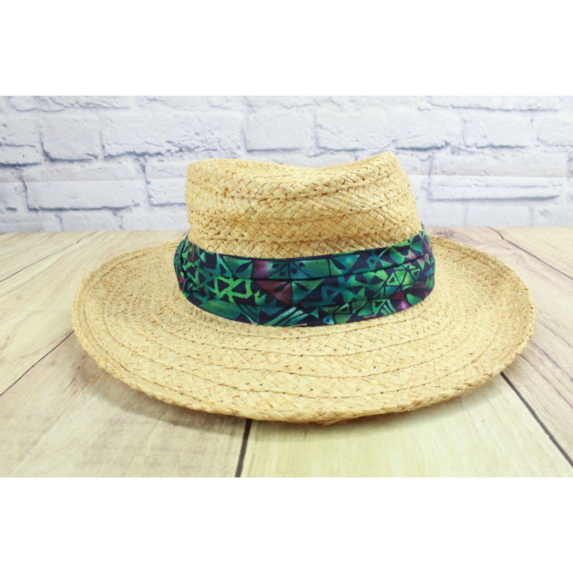 Other Scala Raffia Gambler Summer Hat Unisex Natural S/M Size ONE SIZE - 3 Thumbnail