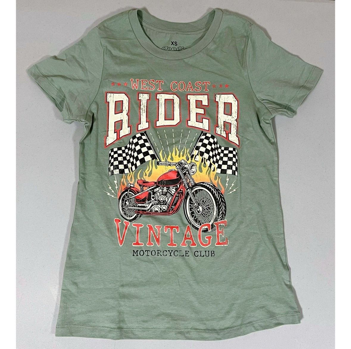 Vintage ‘West Coast Rider: Vintage Motorcycle Club’ Tee T-Shirt XS🏍️✨ Size S / US 4 / IT 40 - 1 Thumbnail