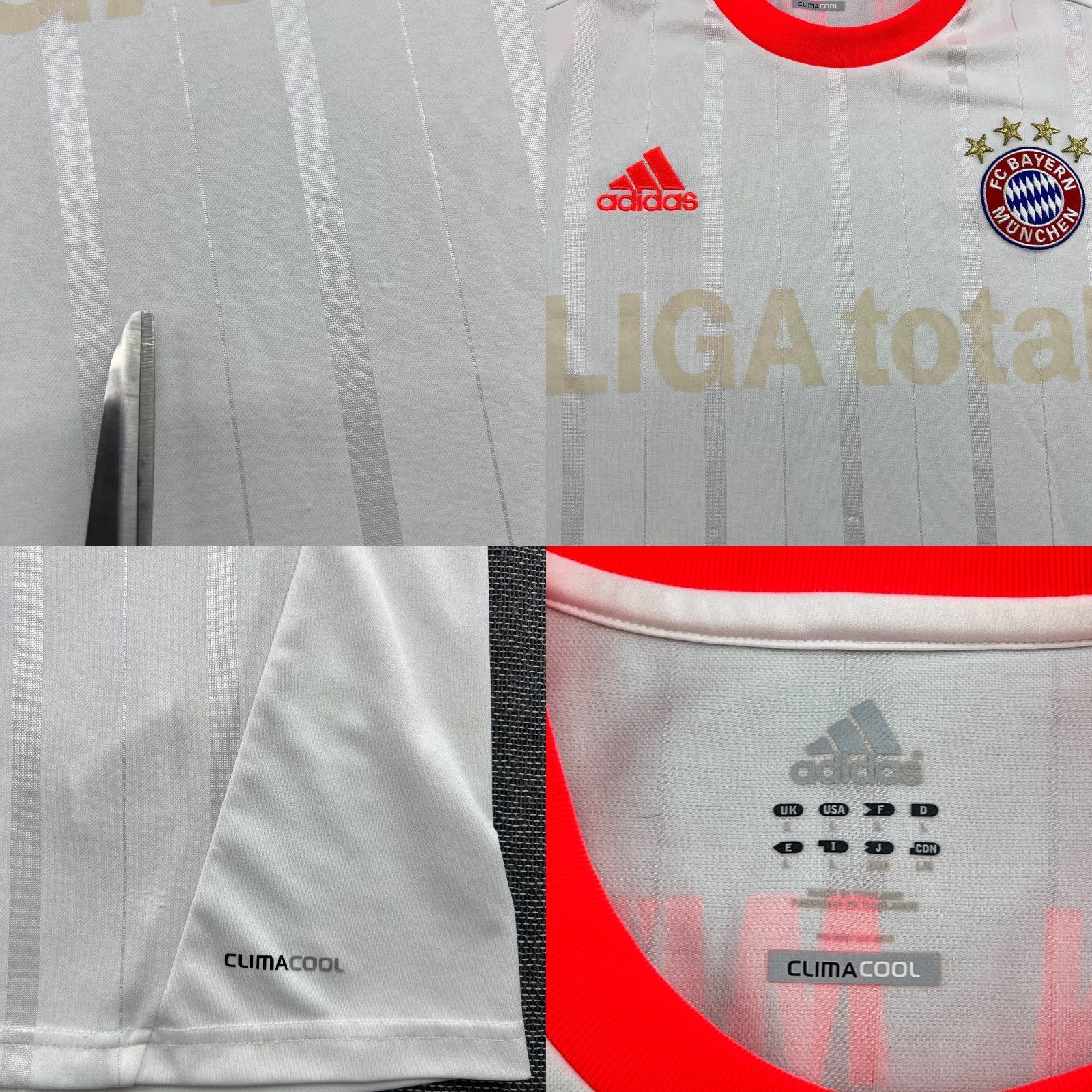 Adidas Bayern Munich 2012 2013 Away Football Jersey Mens L Adidas White Shirt Athletic Jersey Quick Dry Moisture Wicking Football Mens White Size US L / EU 52-54 / 3 - 8 Thumbnail