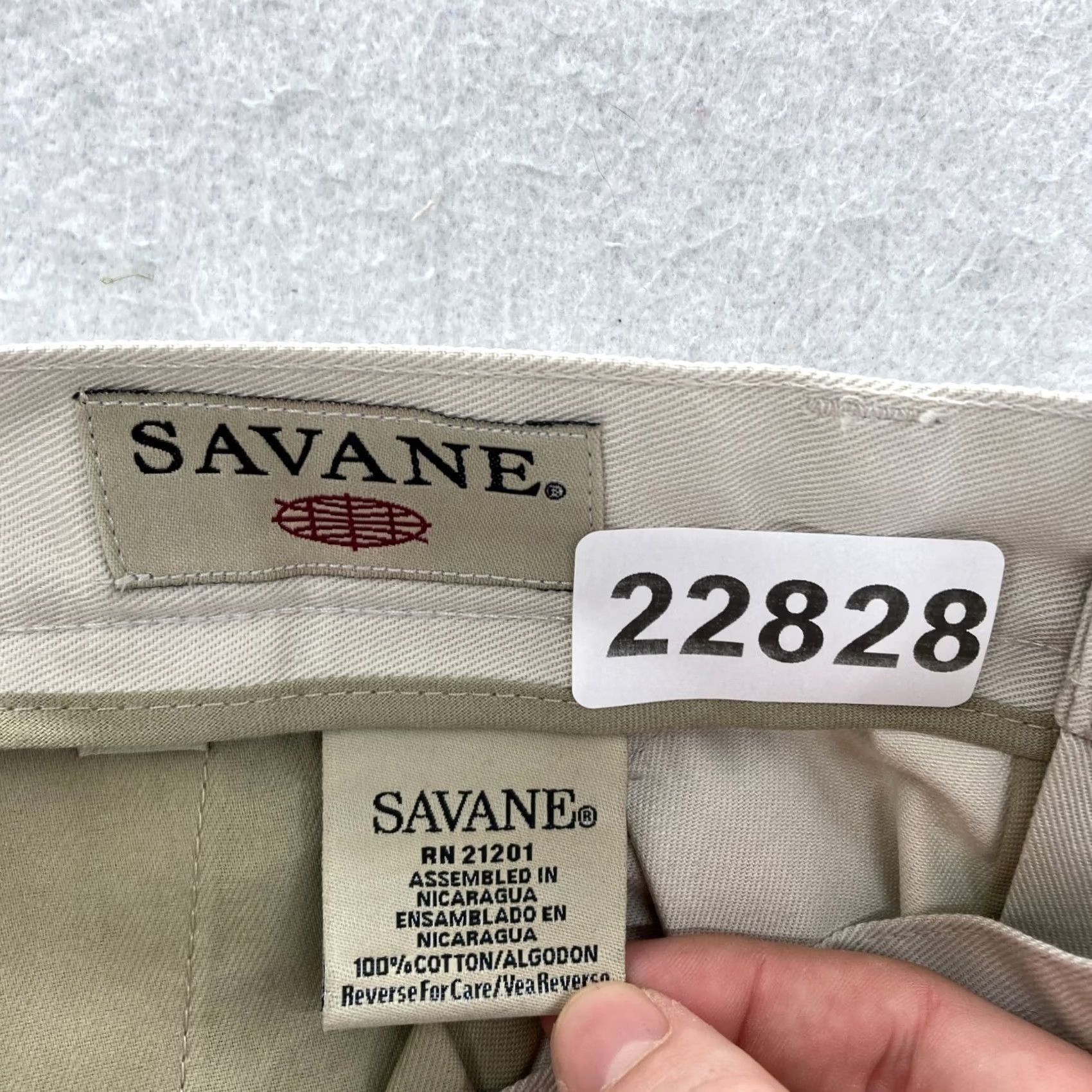 Savane Savane Khaki Pants Mens 36x29 Gray Pleated Classic Tapered Leg Wrinkle Resist Size US 36 / EU 52 - 5 Thumbnail