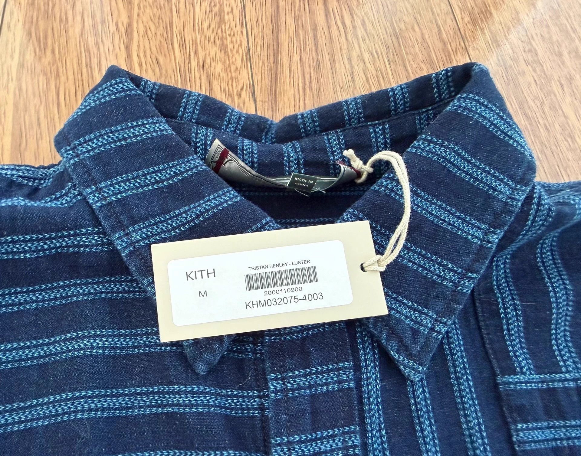 Kith KITH Tristan Henley Luster Stripe Panel LS Shirt M New Size US M / EU 48-50 / 2 - 3 Thumbnail