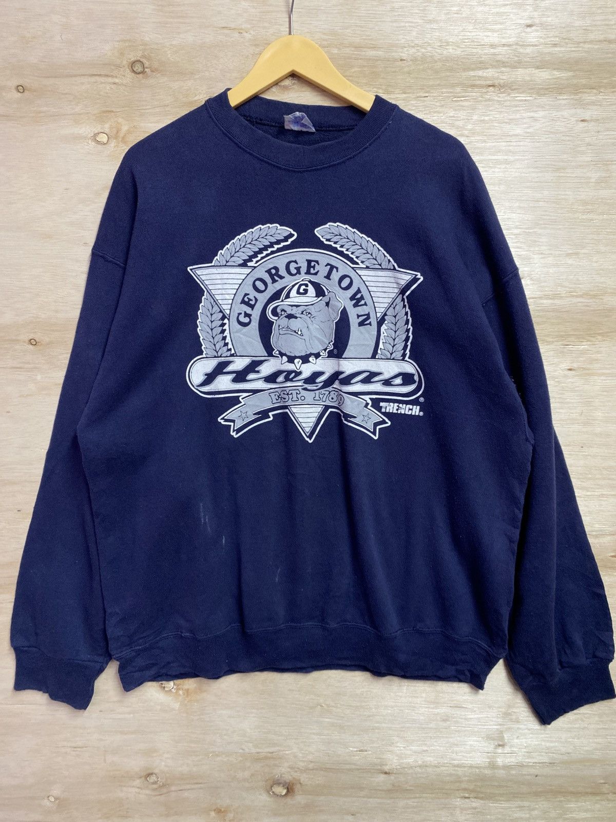 Vintage vintage Georgetown Hoyas university crewneck sweatshirt Size US XL / EU 56 / 4 - 1 Thumbnail
