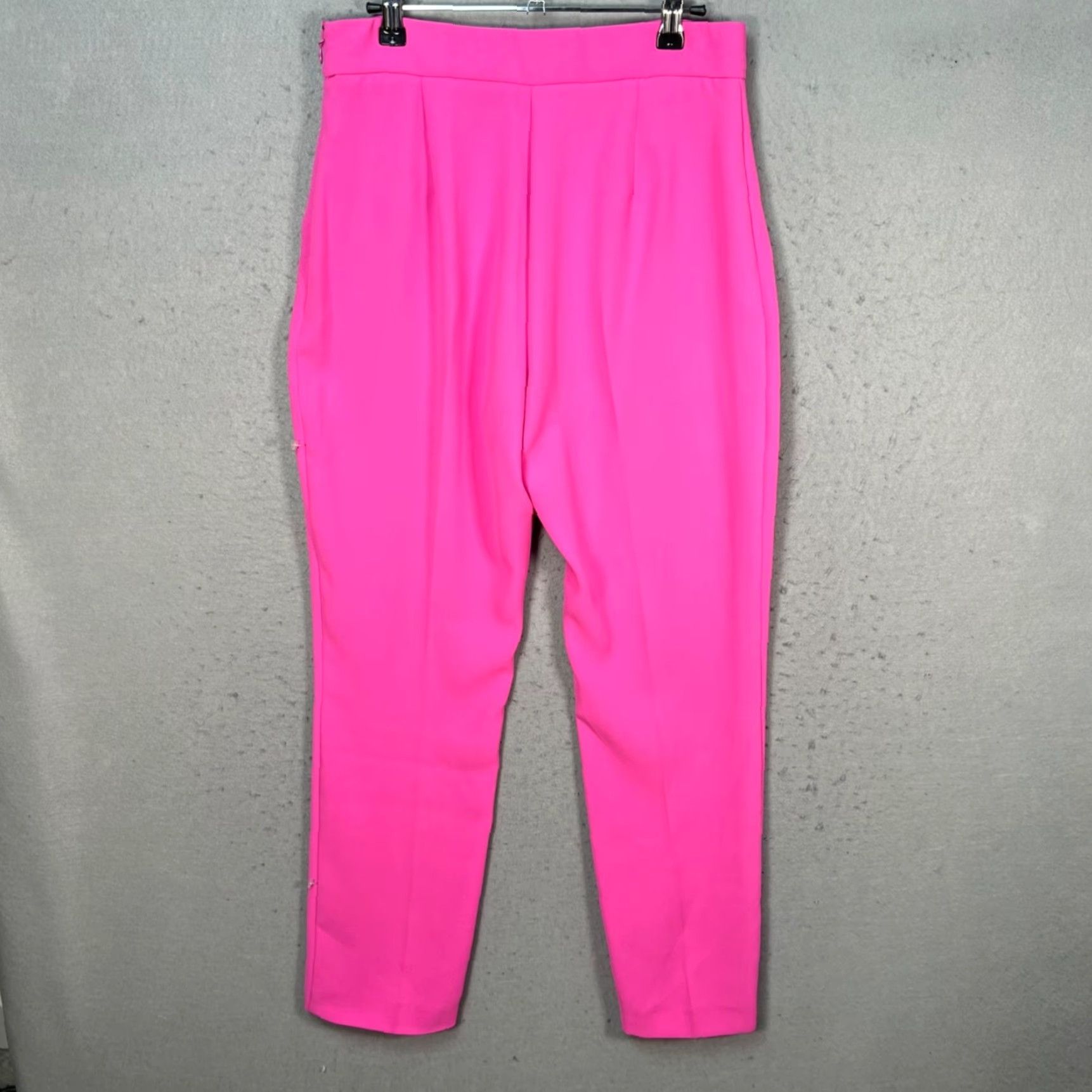 Pinko PINKO Pants Womens 8 High-Waist Tapered Polyester Made In Italy Pink Dress Pants Womens 8 Inseam 28 in Paperwork? Size 30" / US 8 / IT 44 - 2 Thumbnail