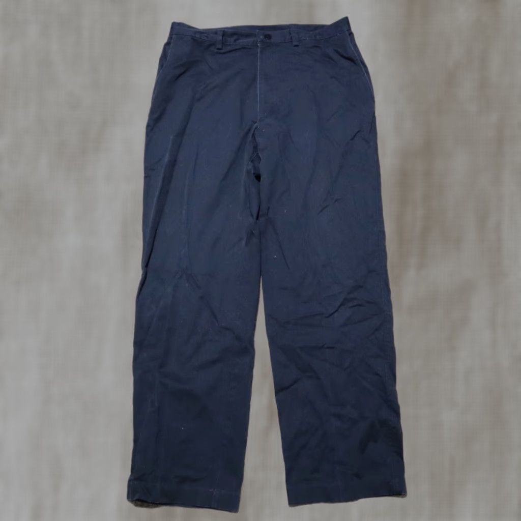 Haggar Haggar Dress Pants Main Selling Point Navy Blue Pleat Front Men Size 34 X 31 Black Cotton Size US 34 / EU 50 - 1 Thumbnail