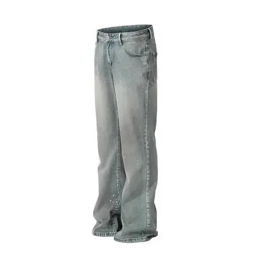 Jean Punk hip-hop trend washed distressed dirty jeans Size US 34 / EU 50 - 3 Thumbnail