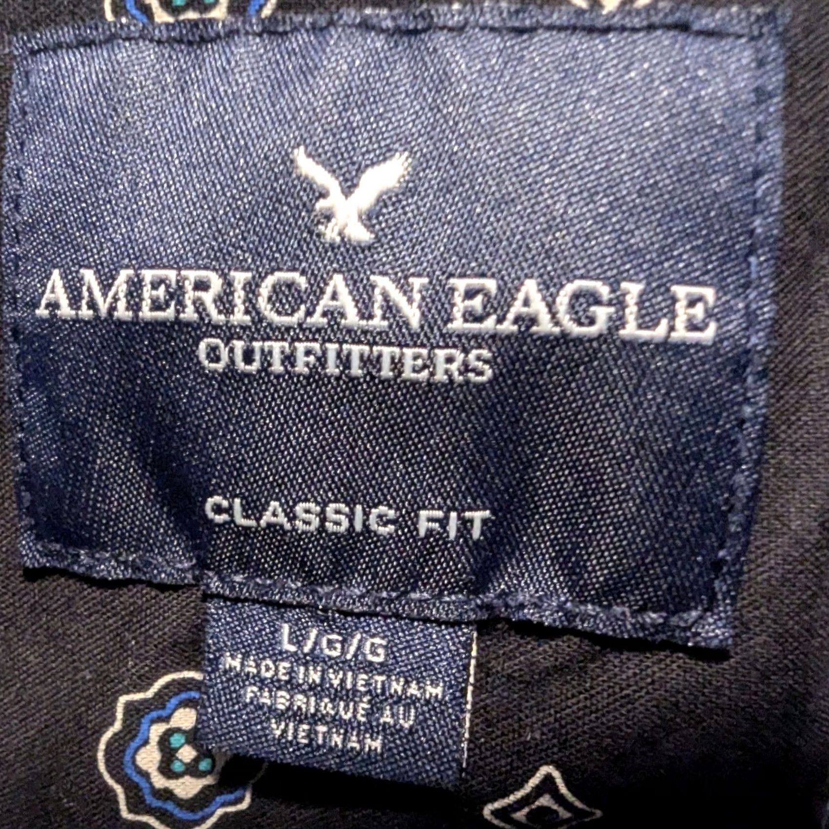 American Eagle Outfitters American Eagle Shirt Men's Classic Fit Geometric Print Retro L Size US L / EU 52-54 / 3 - 7 Thumbnail