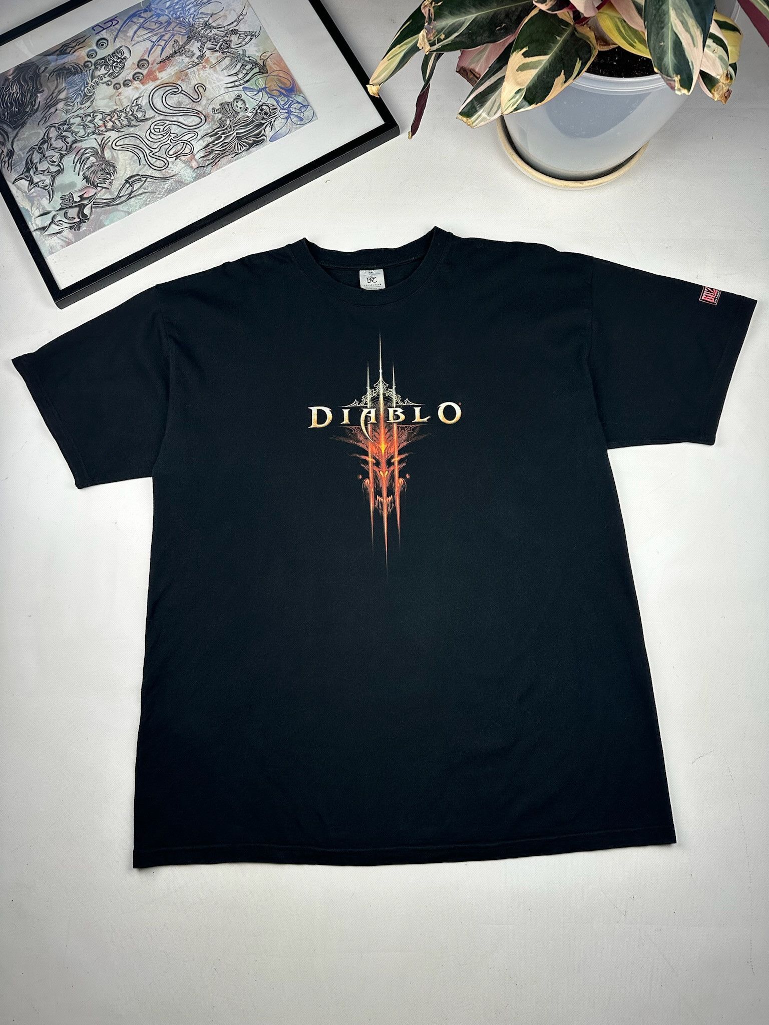 Microsoft Vintage Diablo 3 Fullprint Promo Tee Blizzard Video Games Size US XXL / EU 58 / 5 - 1 Thumbnail