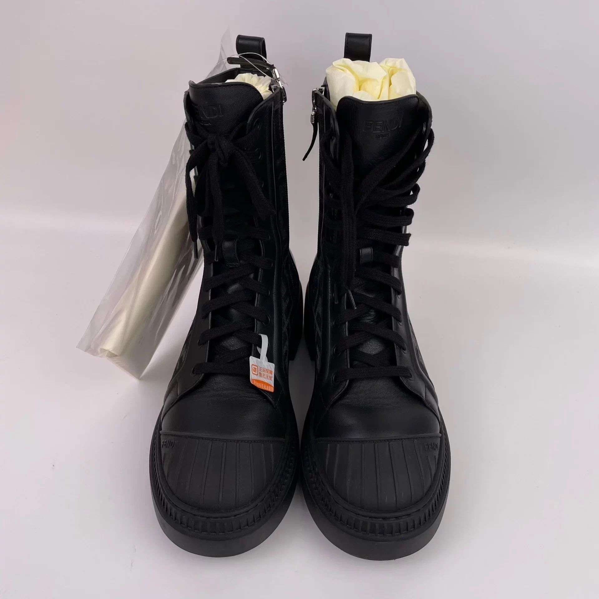 Fendi Fendi Women's Monogram Short Boots 39 Black Size US 8.5 / IT 38.5 - 2 Thumbnail