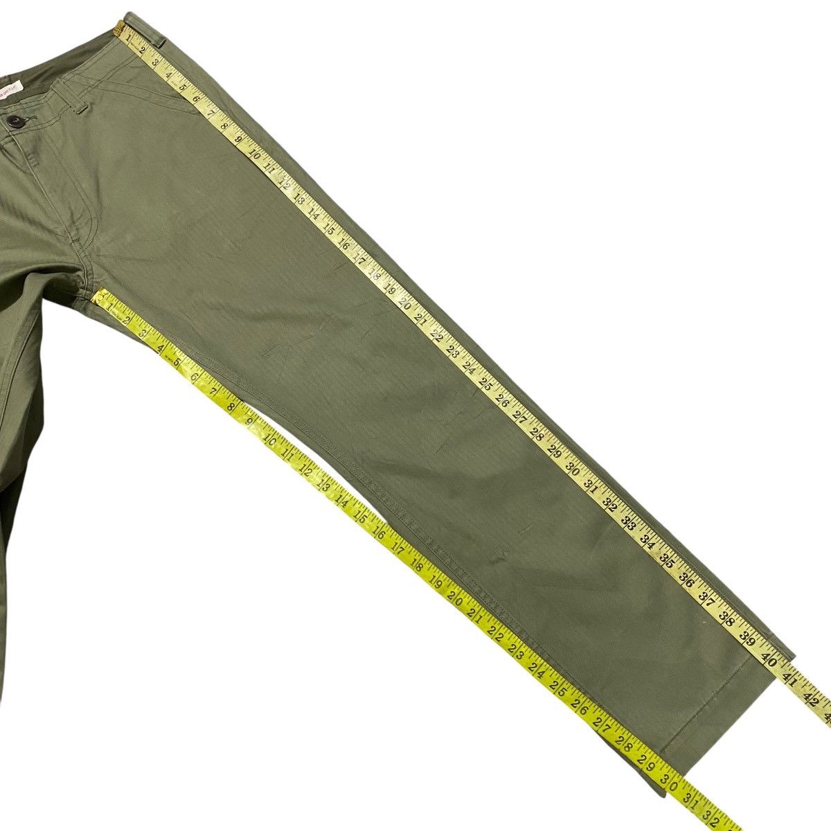 Japanese Brand BUTTON ONE'S LIP Herringbone Fatigue Pants Size US 30 / EU 46 - 18 Thumbnail