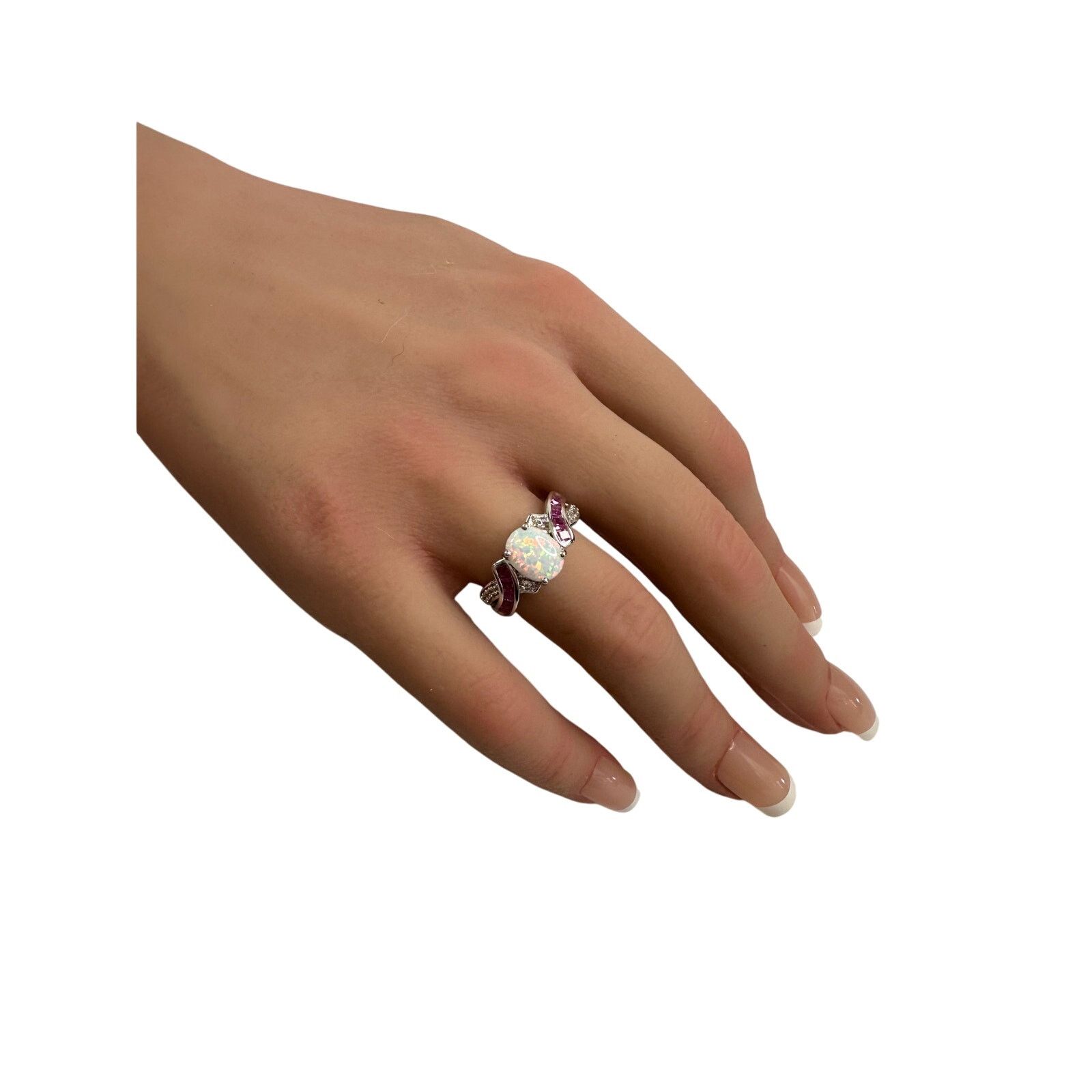 Other Beautiful Lab Created Opal & Sapphire Ring - Size 7 Size ONE SIZE - 14 Thumbnail